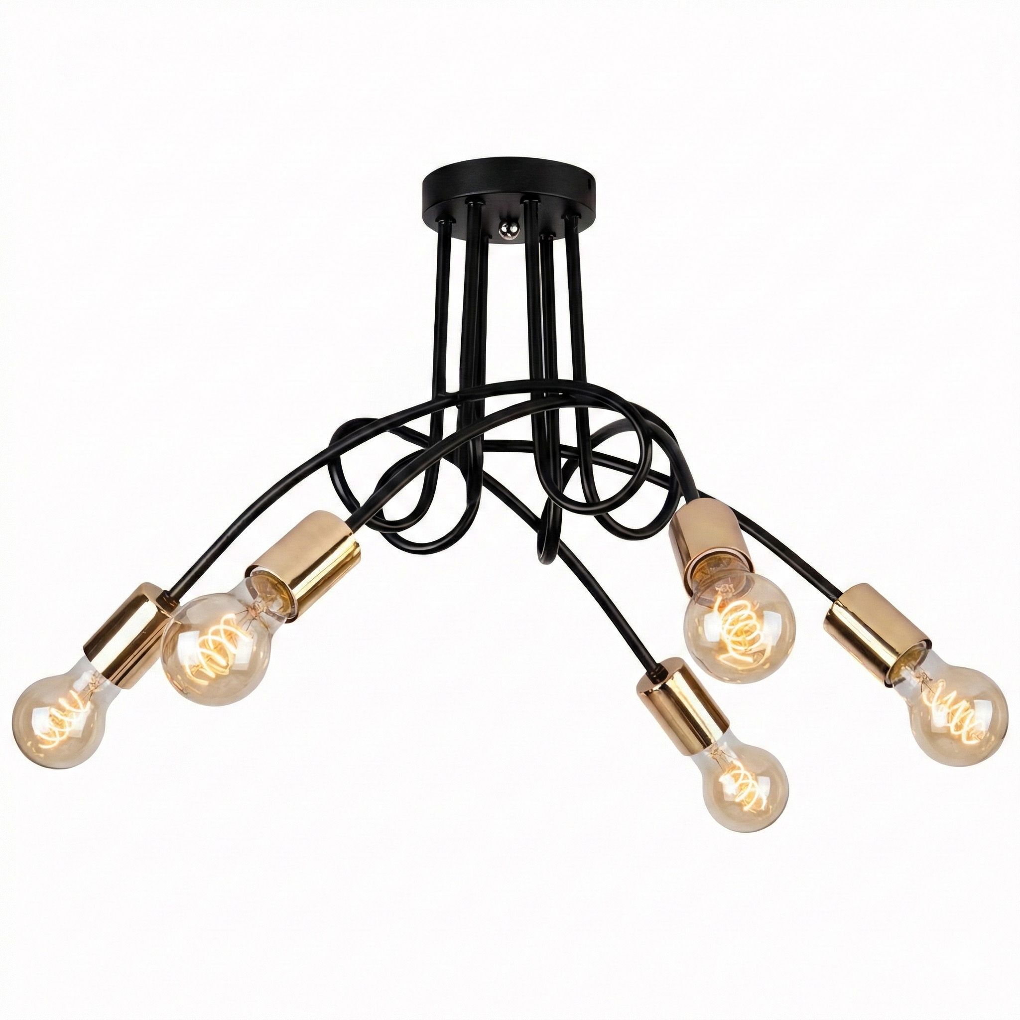 TOOLIGHT loftlampe APP518-5C PARADISE Sort/Guld 70x70x40cm