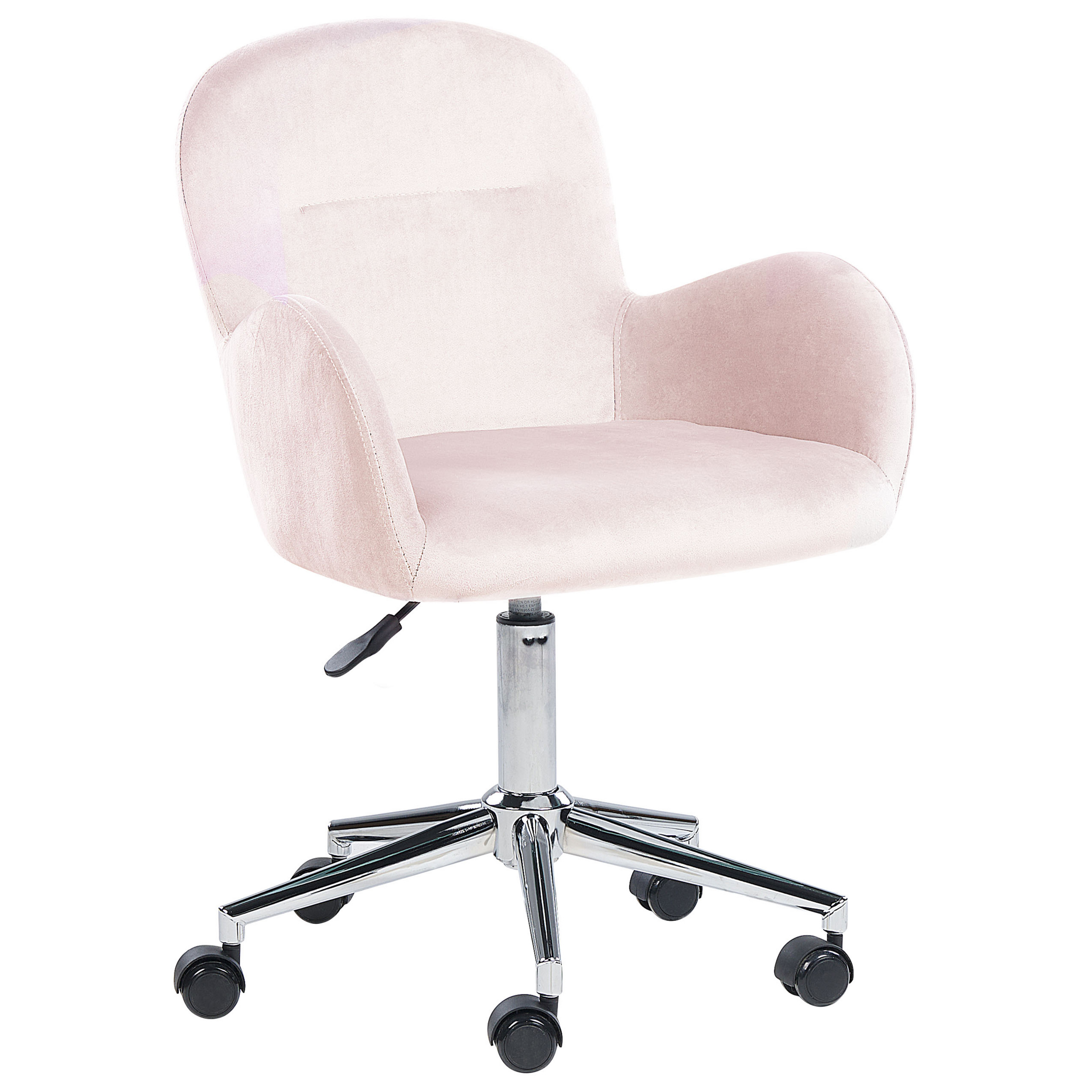 Skrivebordsstol PRIDDY Velour Lyserød
