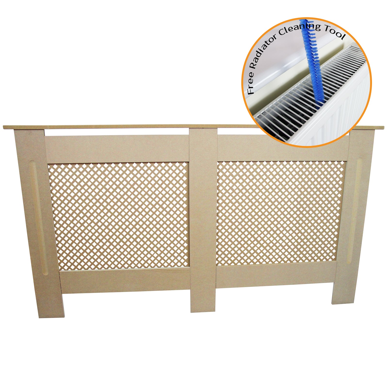 Radiatordæksel MDF ubehandlet 1515 mm