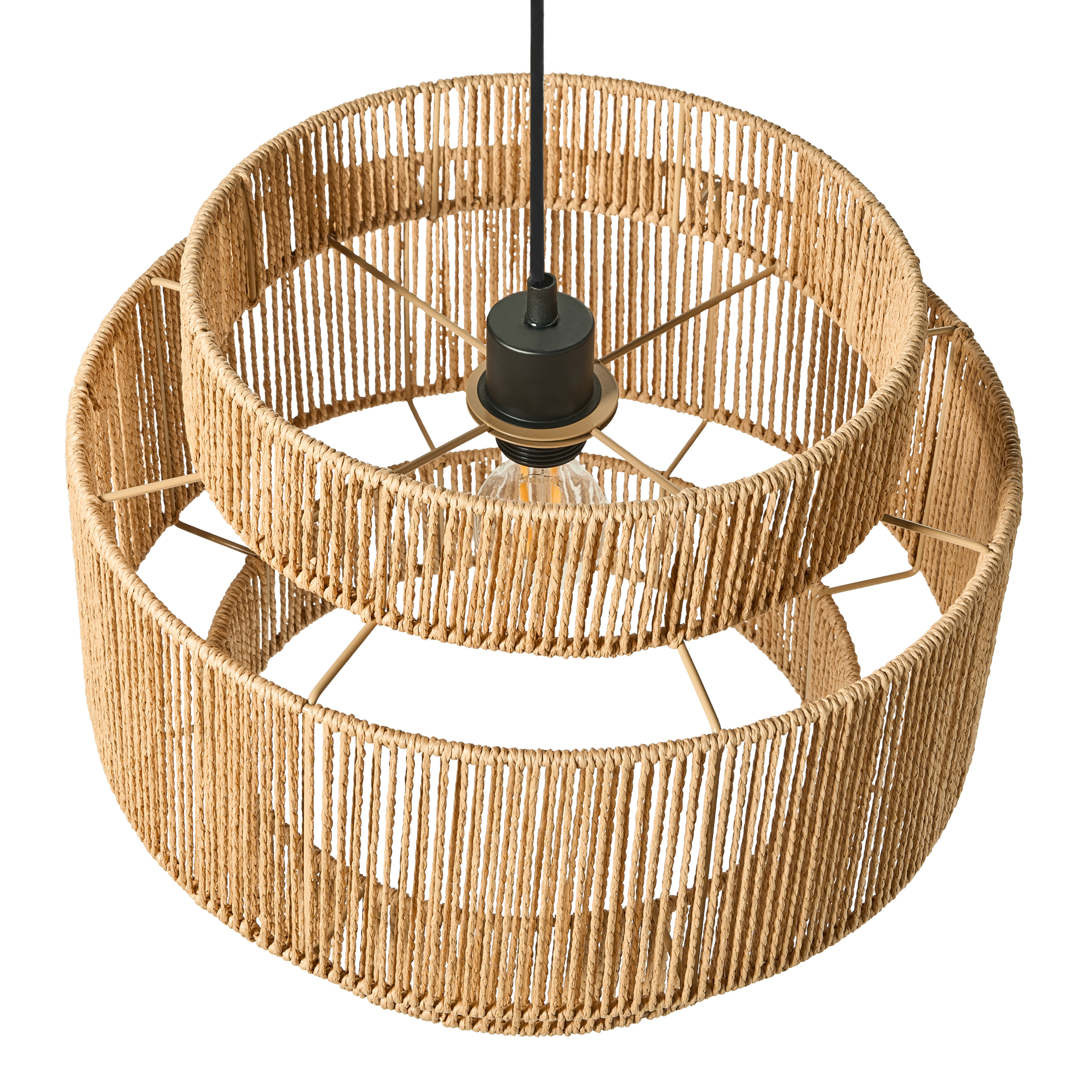 Loftlampe WOKIRO papirreb Naturlig