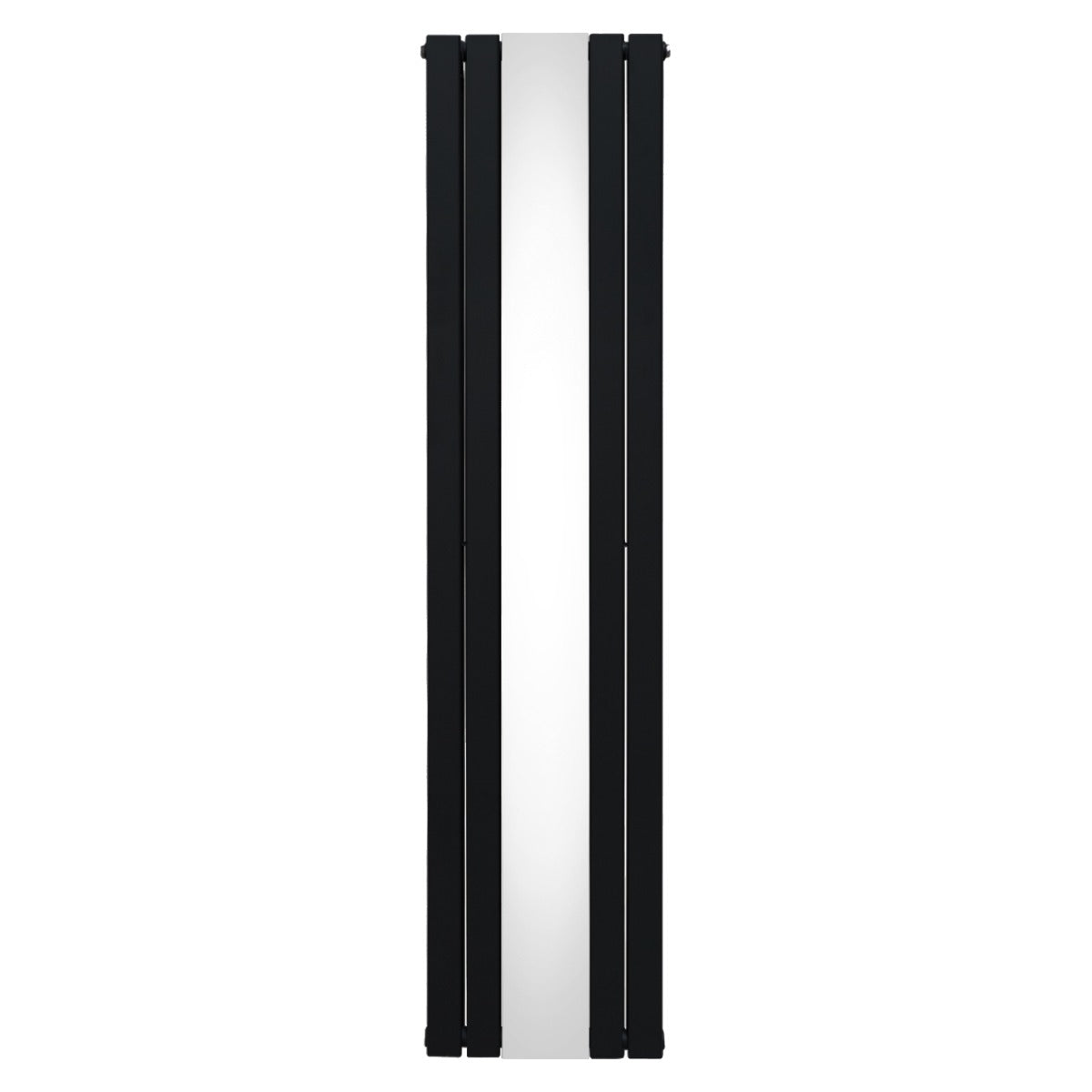 Flad spejlradiator - 1800 mm x 425 mm - sort