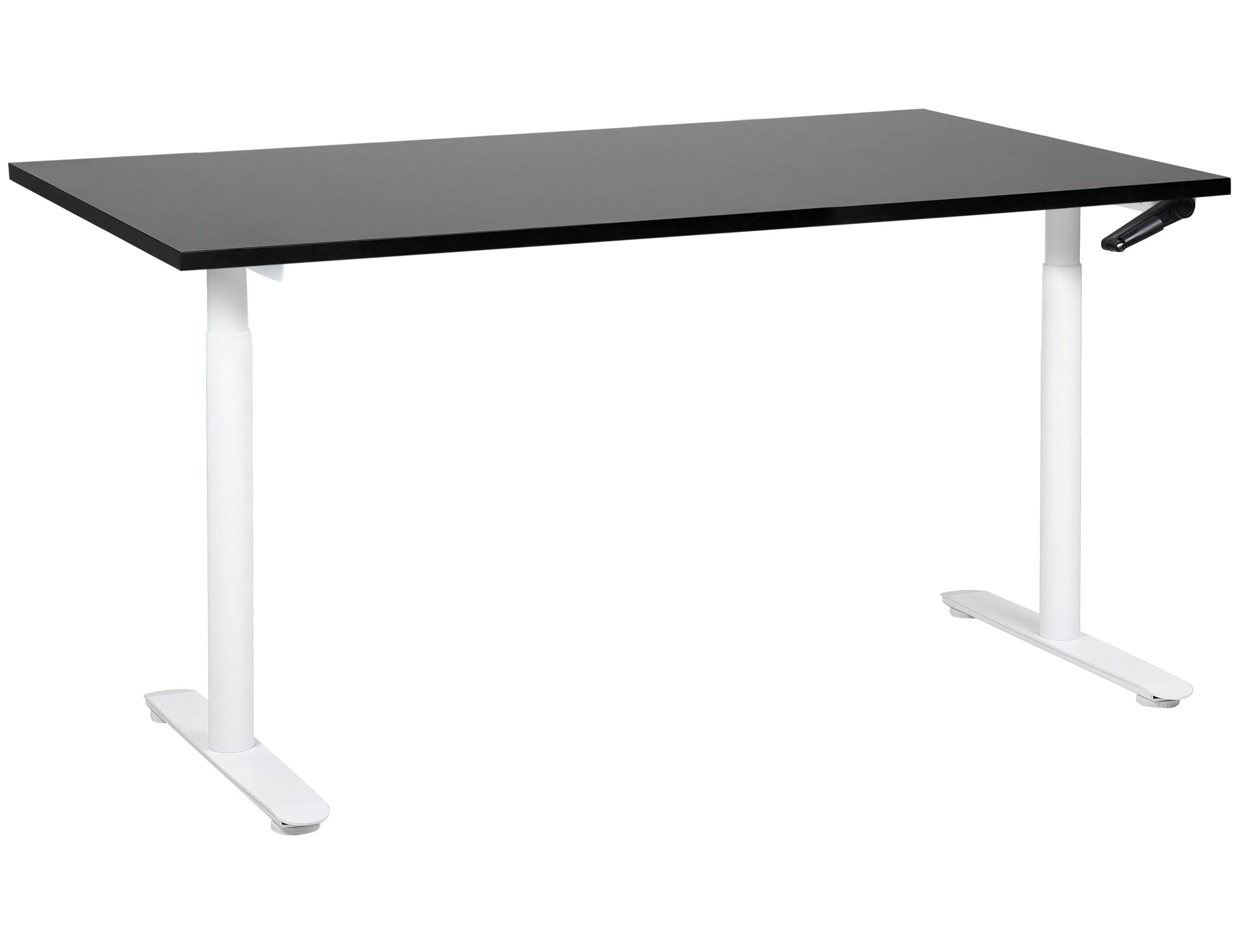 Manuelt justerbart hæve sænkebord DESTINAS 160 cm 72 cm Sort/hvid