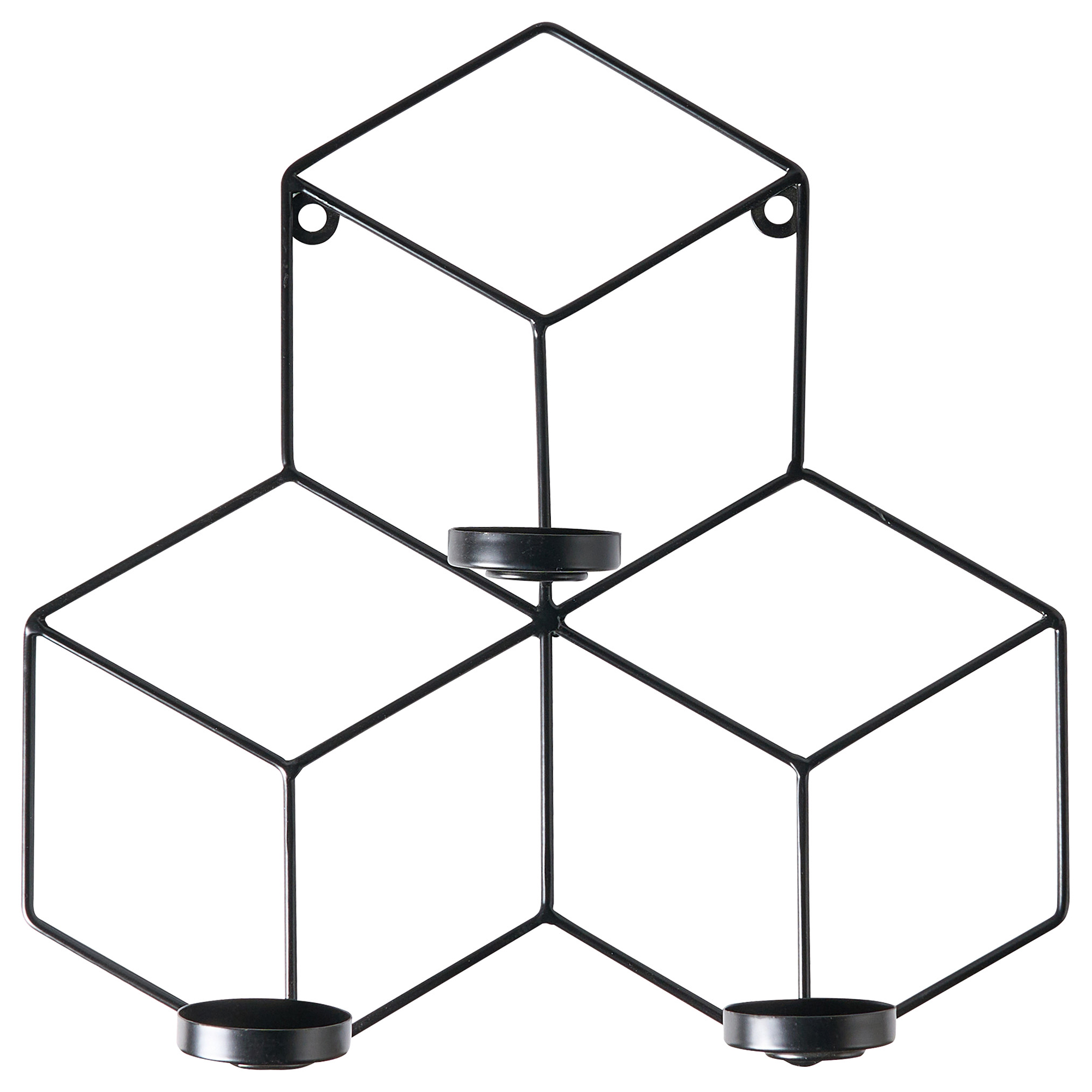 Væglysestage TAROUCA 31 cm Metal Sort