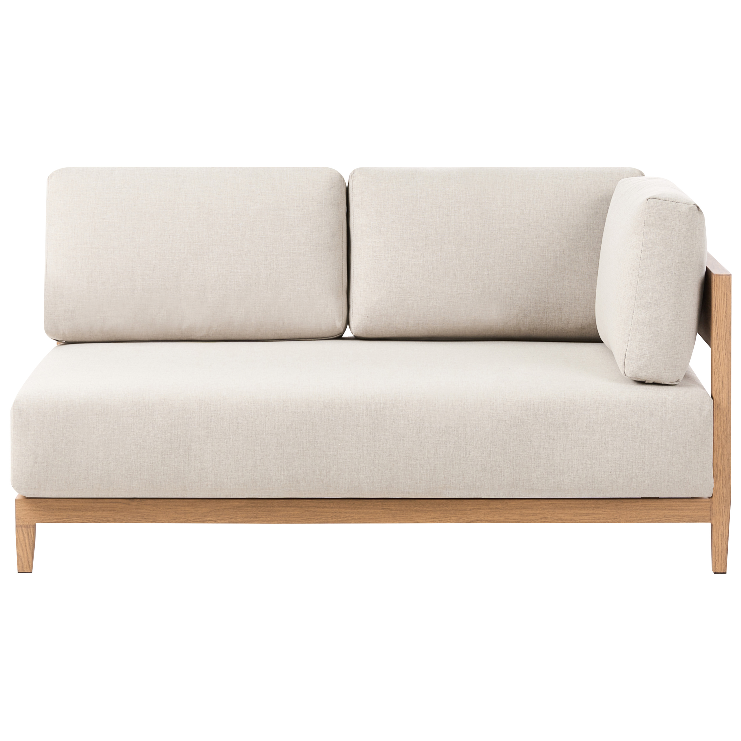 Havesofa med bord 2 personers SAMPIERI Metal Lysebrun