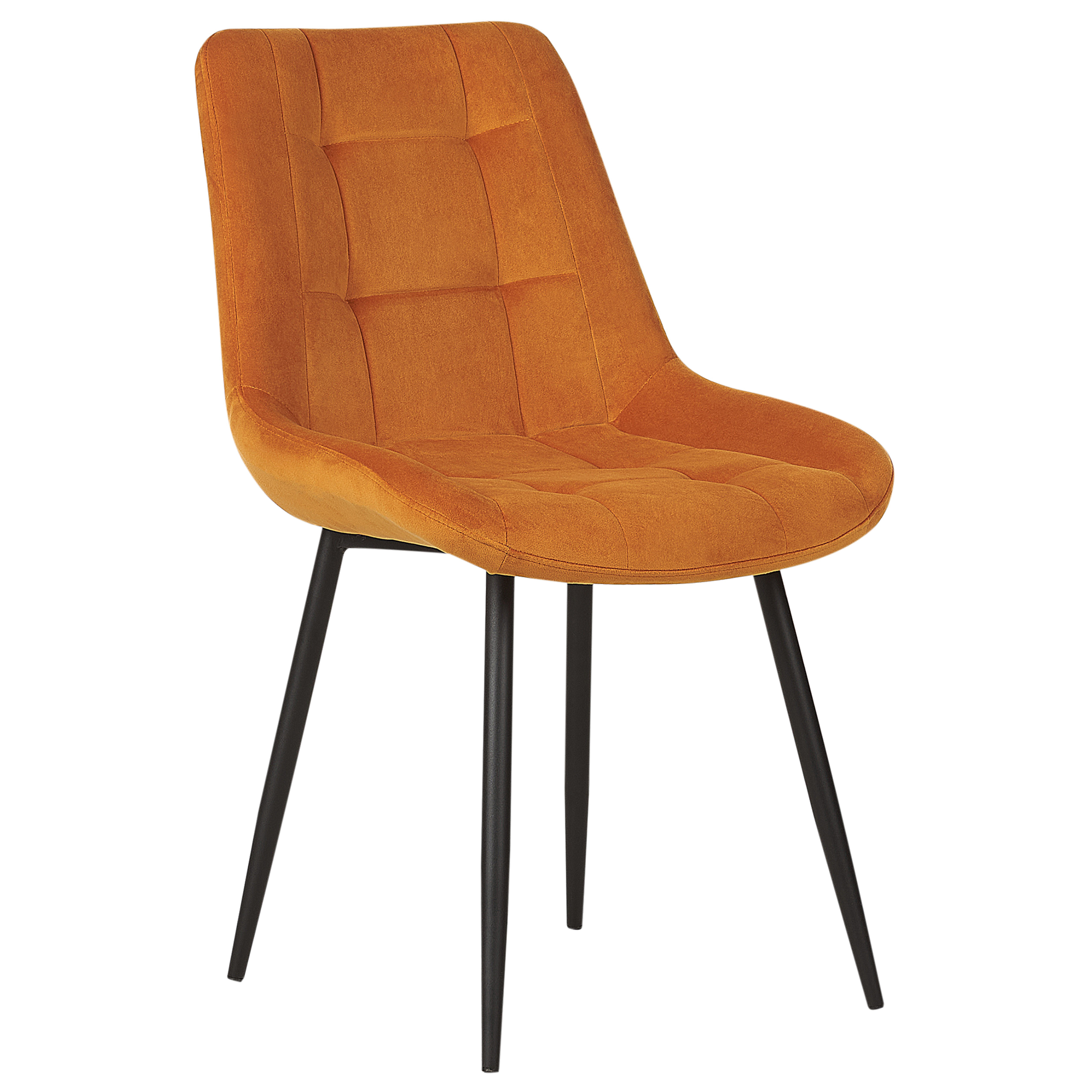Sæt med 2 spisebordsstole MELROSE Velour Orange