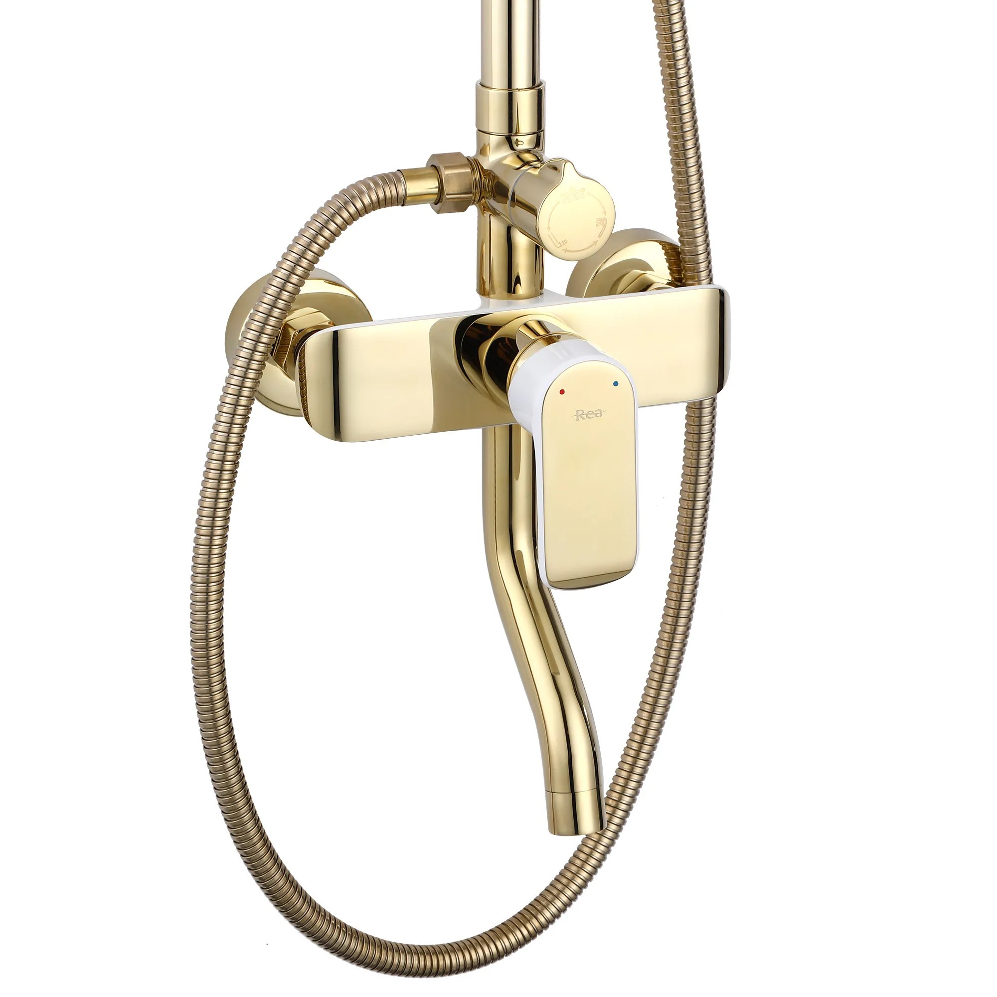 REA brusesæt MY1805-77WG BLOOM Hvid/Guld, 45x25x144cm