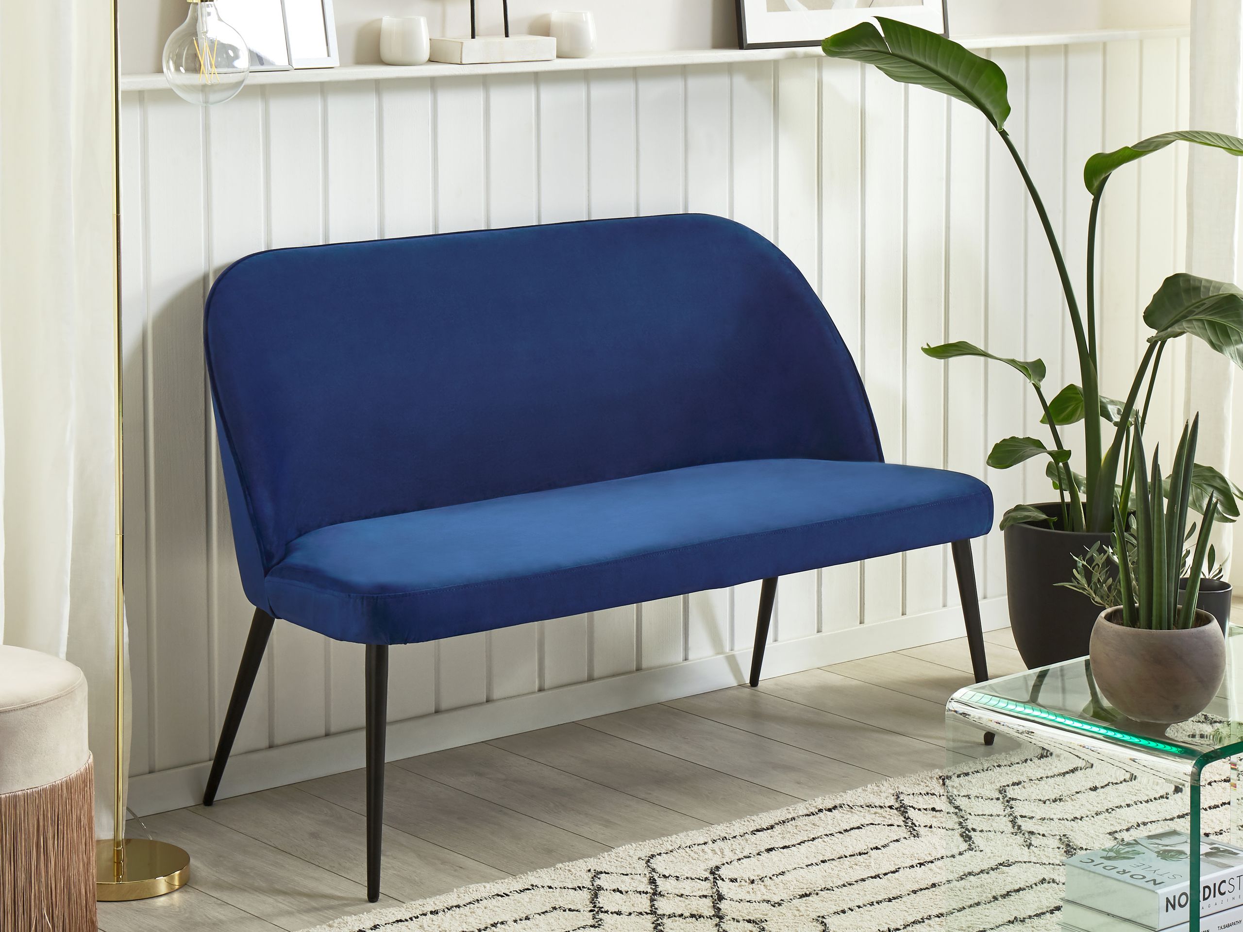 Middagsbænk 2 personers OSBY Velour Navy Blå