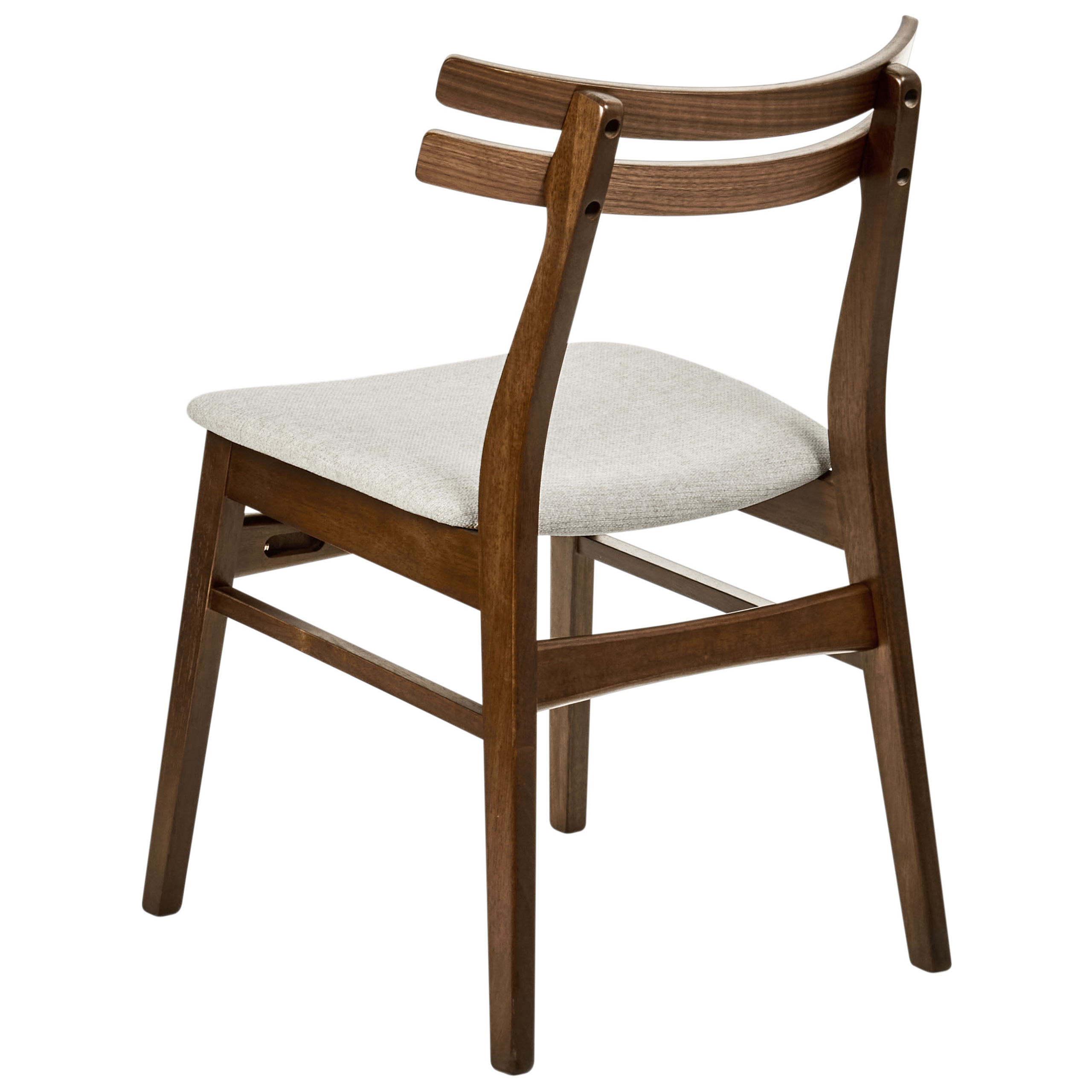 Sæt med 2 spisebordsstole CYNTHIANA Træ Brun/lys beige