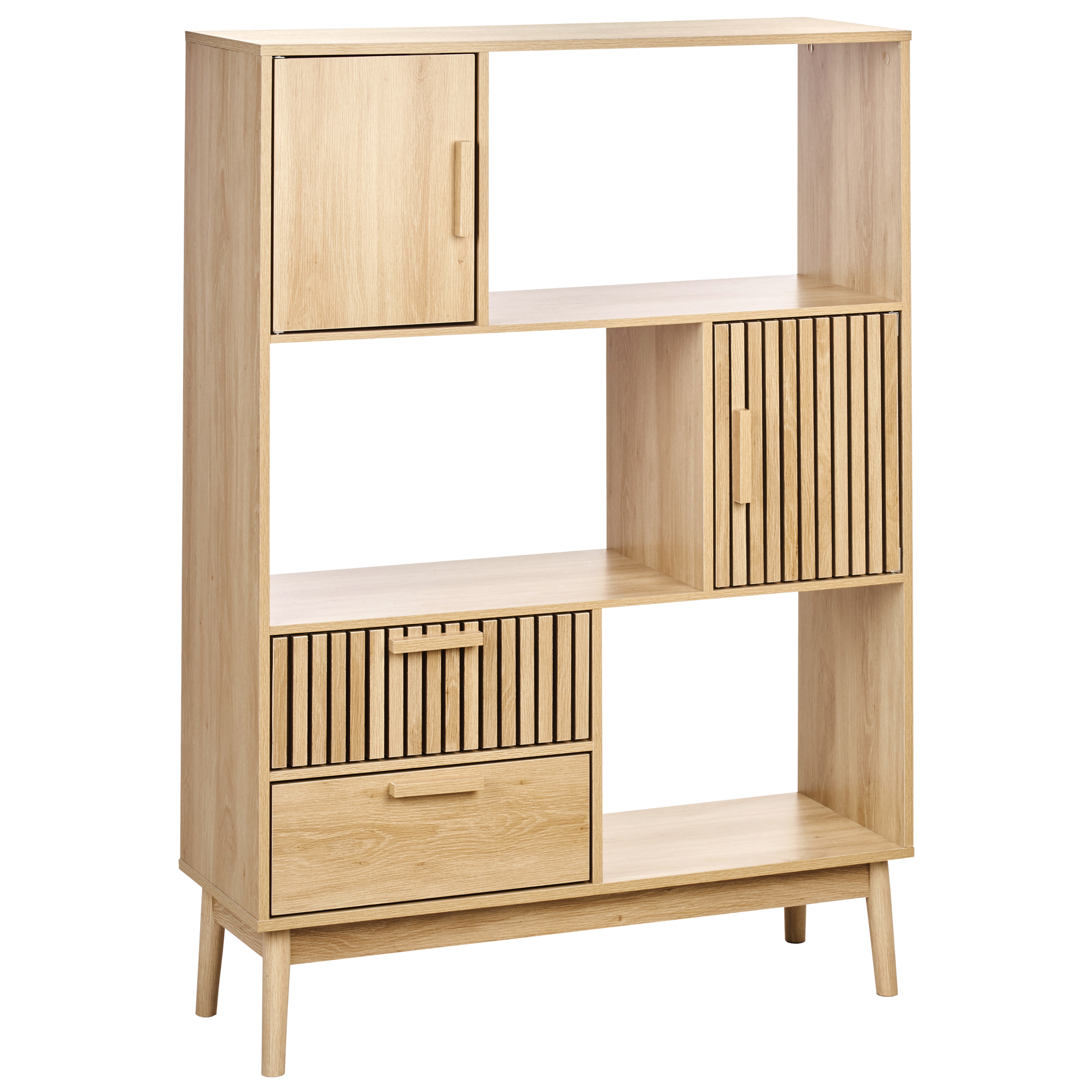 Reol LYNWOOD 140 cm Lysebrun