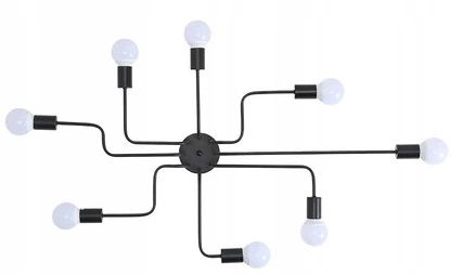 TOOLIGHT loftlampe APP015-8CW AGARO Sort 10x69x10cm