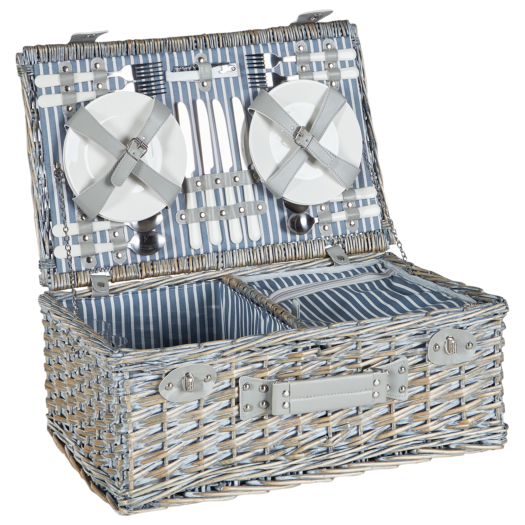 Picnic-kurv FIGUE Flet Grå
