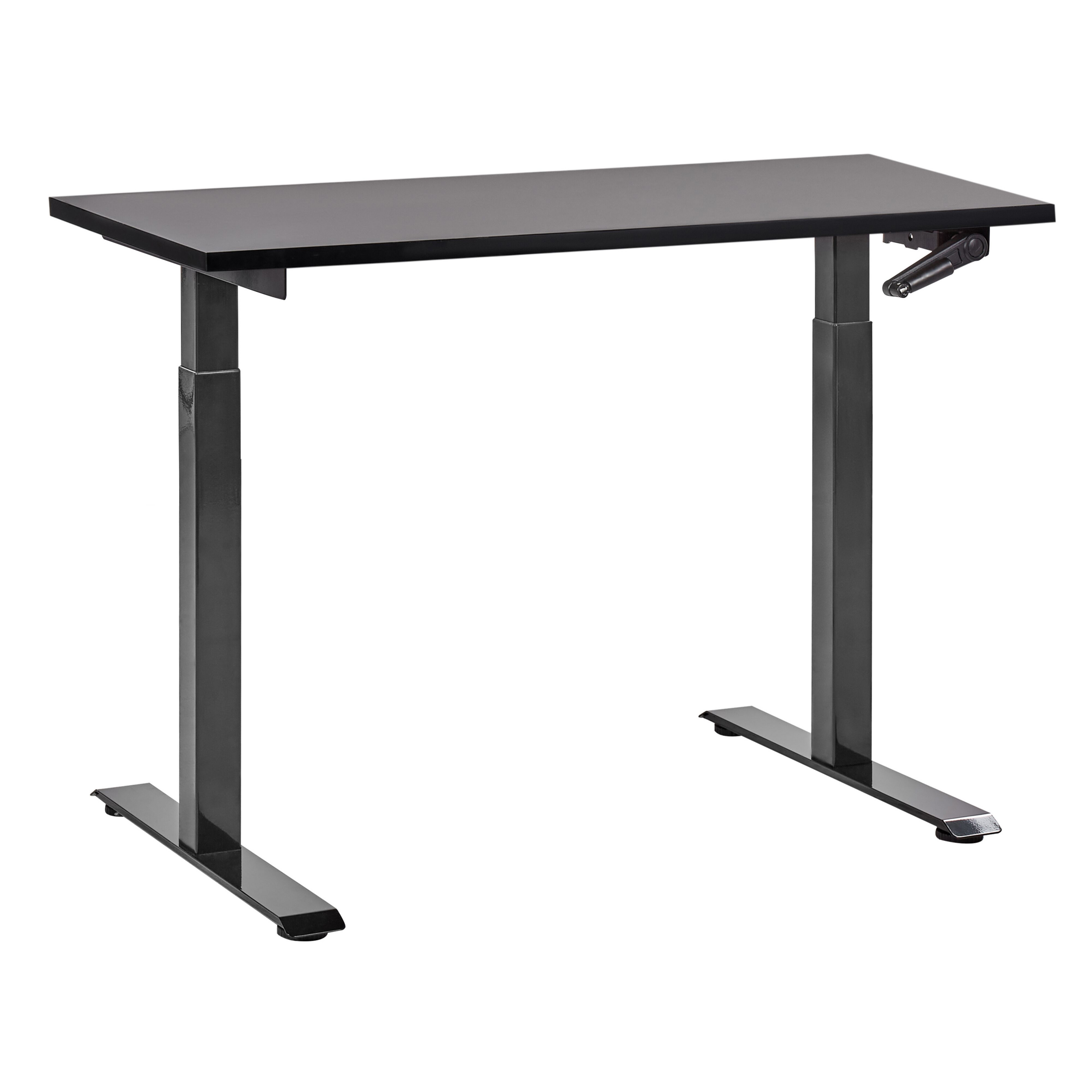 Manuelt justerbart hæve sænkebord DESTINES 120 cm 72 cm Sort