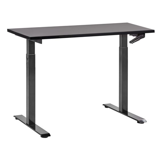 Manuelt justerbart hæve sænkebord DESTINES 120 cm 72 cm Sort