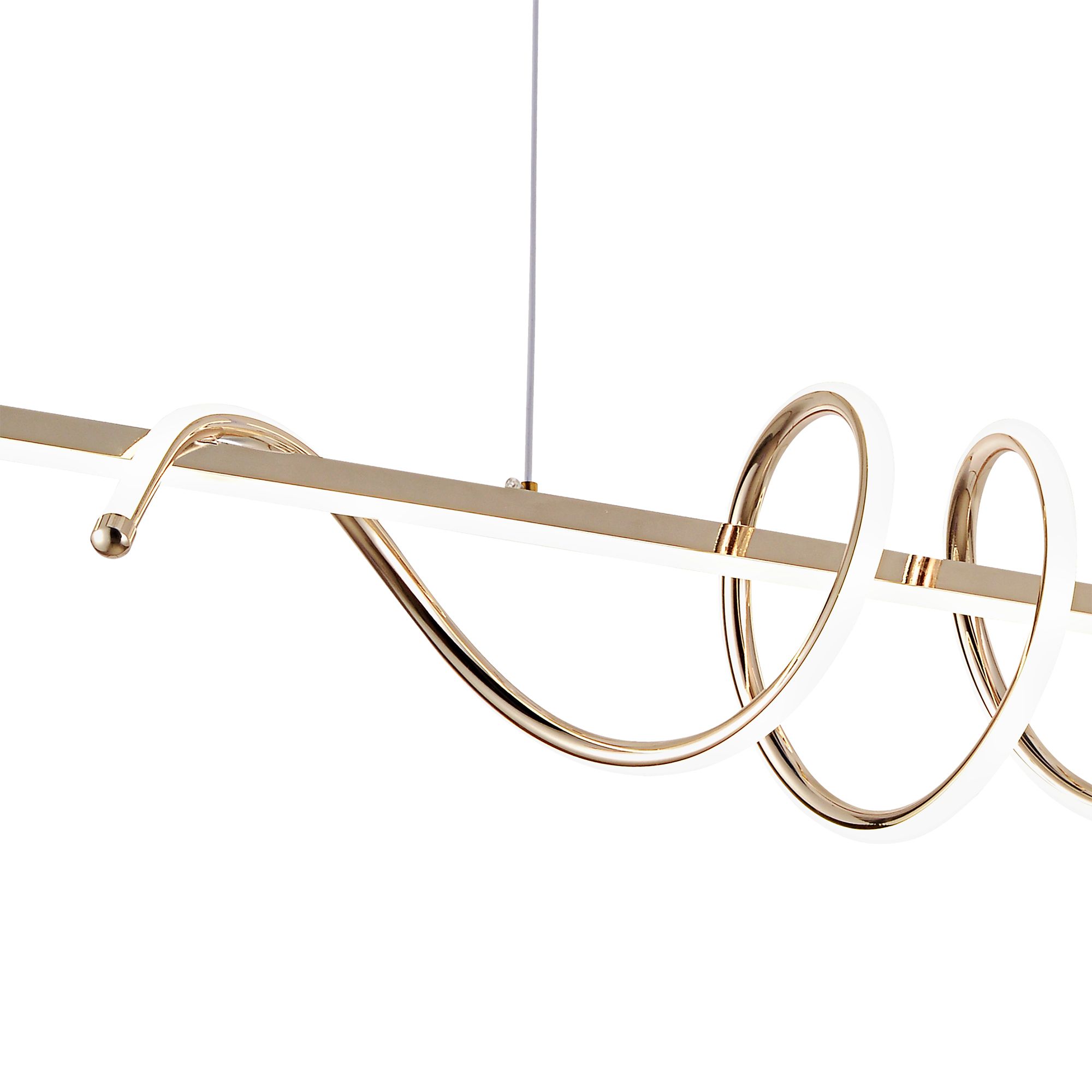 TOOLIGHT hængende loftlampe G065-CP LED Guld 100x22x85cm
