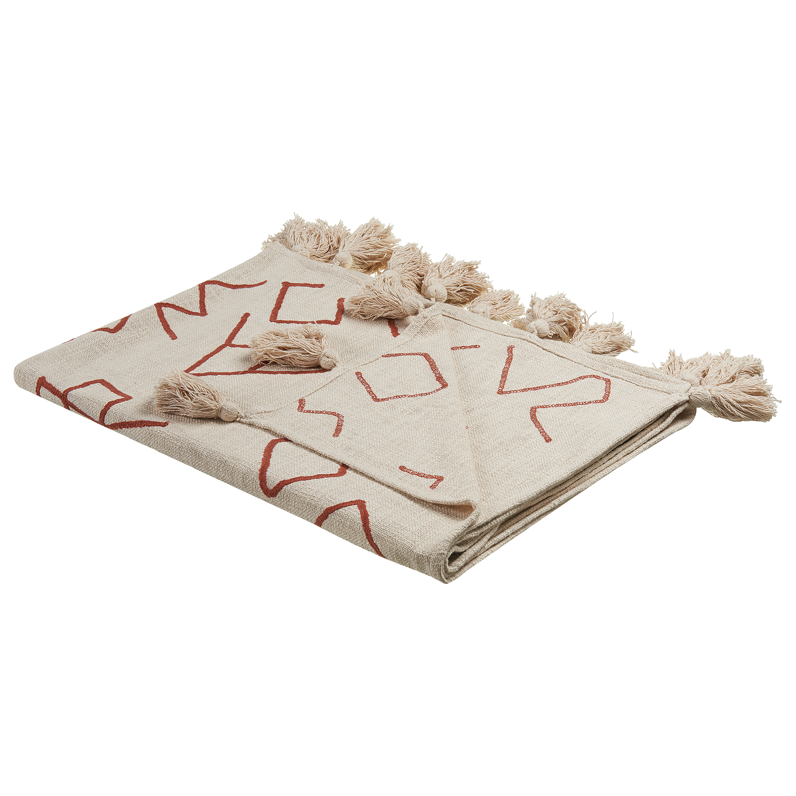 Plaid BHIWANI Bomuld 130 x 180 cm Beige