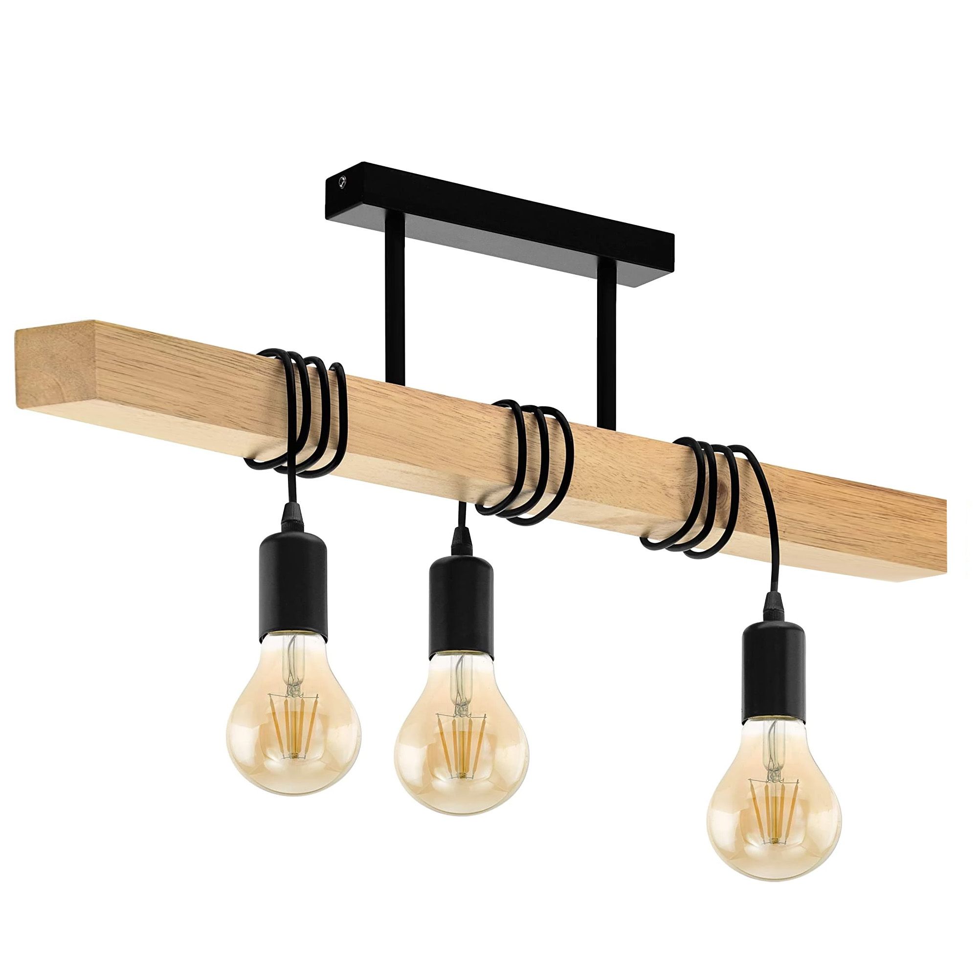 TOOLIGHT hængende loftlampe APP973-3CP LINE Sort 80x30x37,5cm