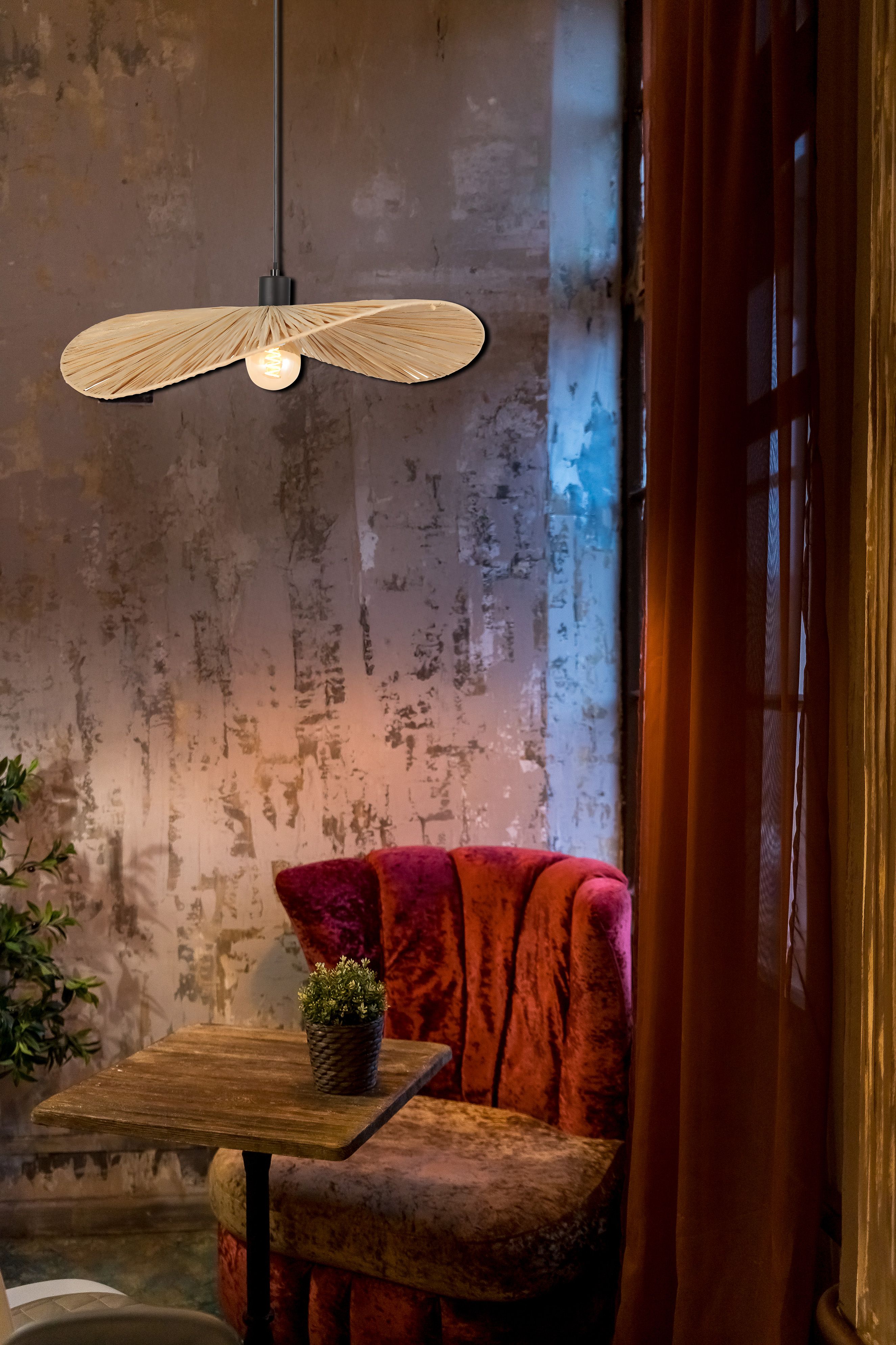 TOOLIGHT hængende loftlampe APP1826-1CP Sort/Brun 60x60x16,5cm