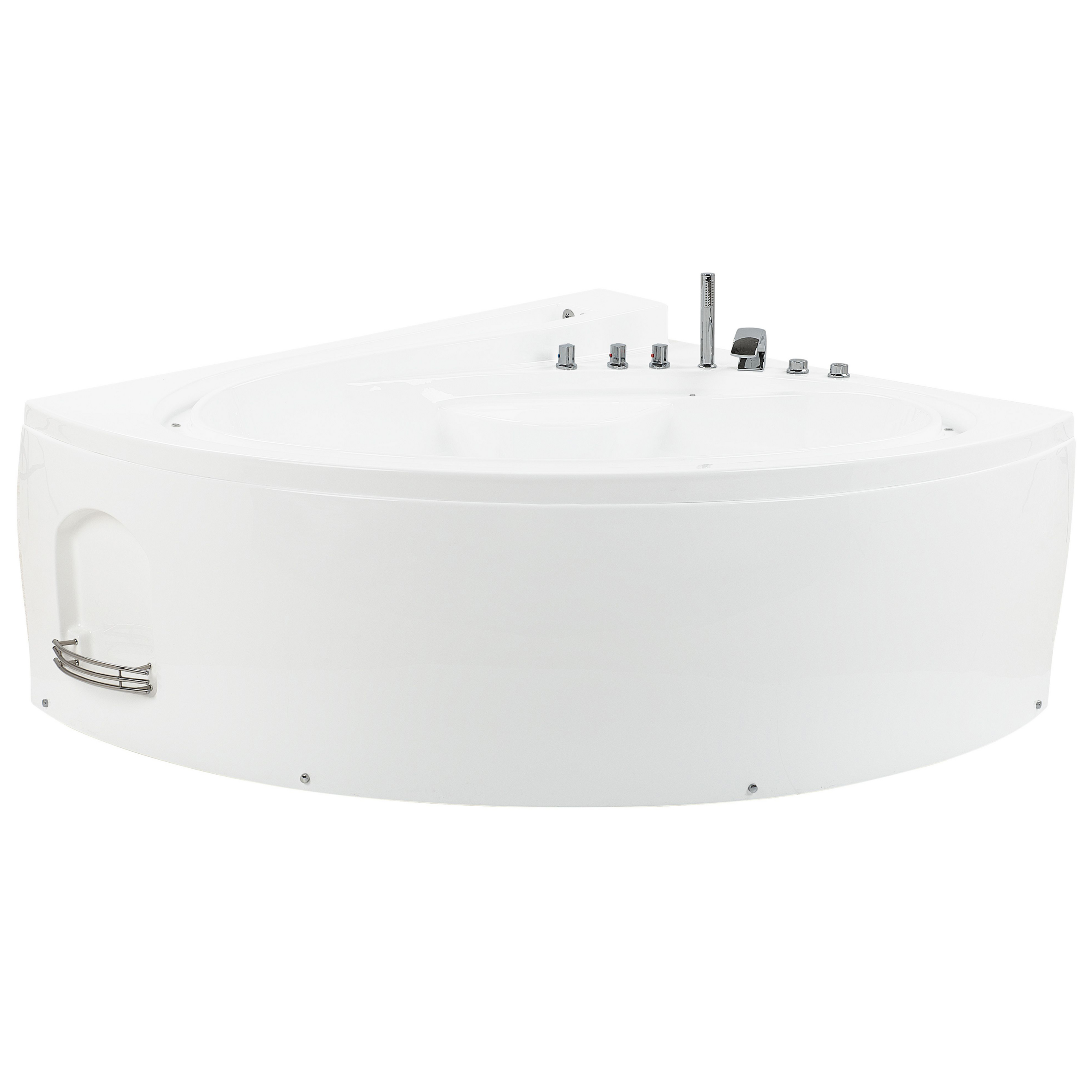 Hjørne-boblebad med LED PELICAN 206 x 165 cm Hvid