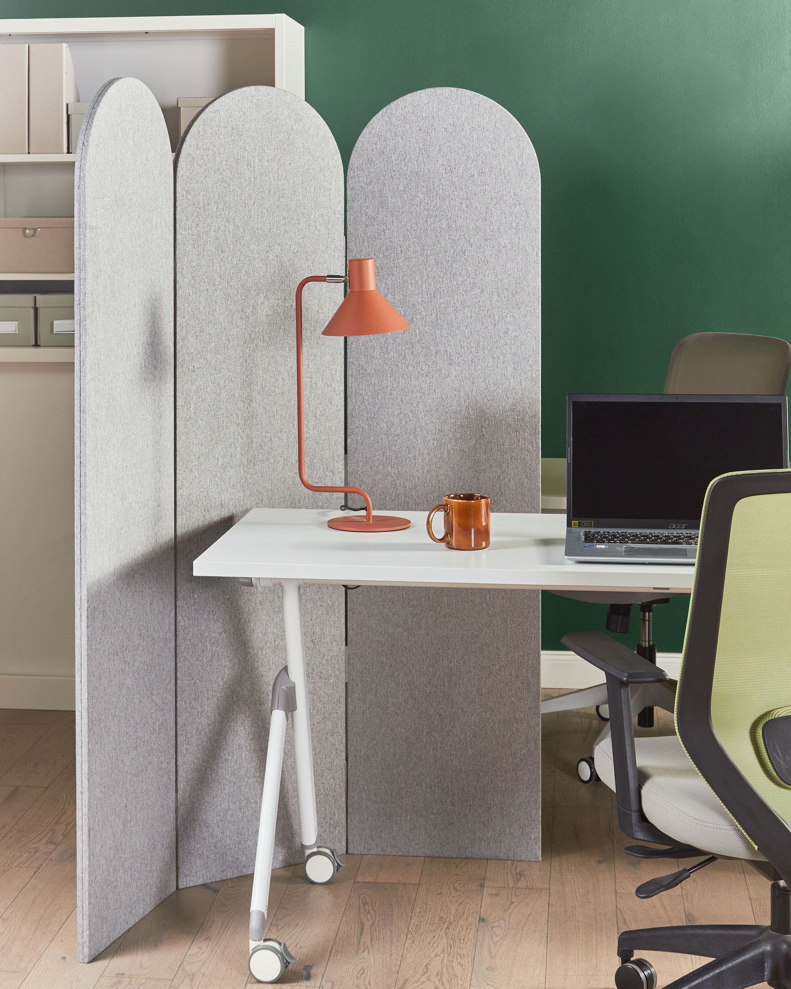 Rumdeler til kontor SLIMMY 120 x 160 cm Lysegrå