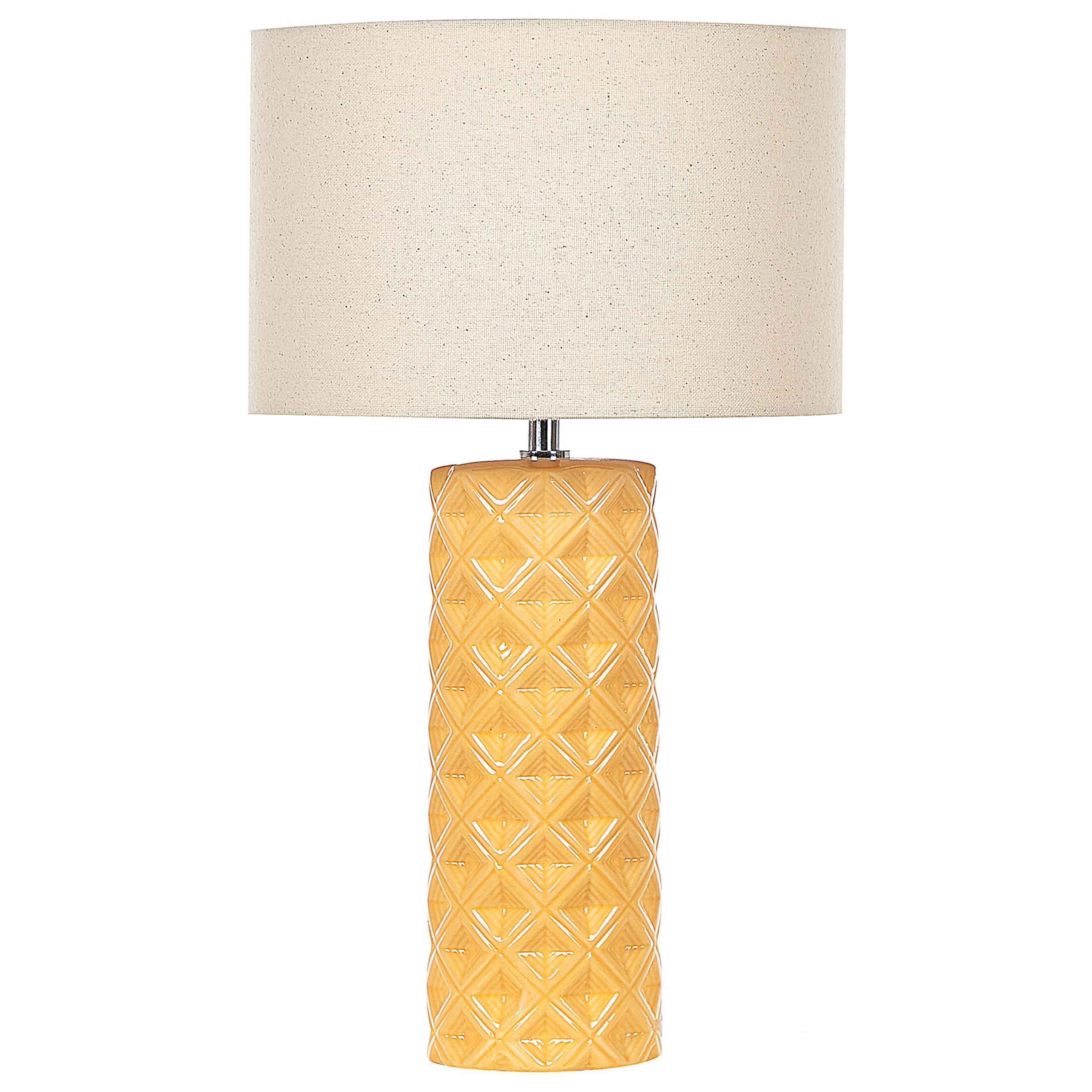 Bordlampe BALONNE Keramik Gul