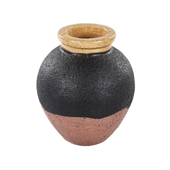 Dekovase DAULIS 31 cm Keramik Sort