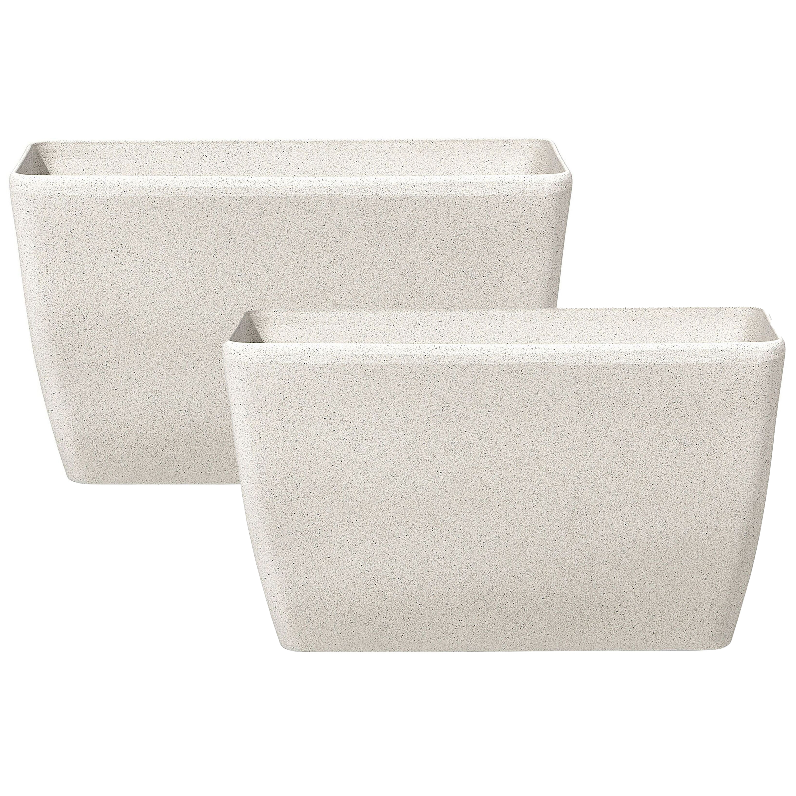 Sæt med 2 plantekrukker BARIS 74 cm Beige