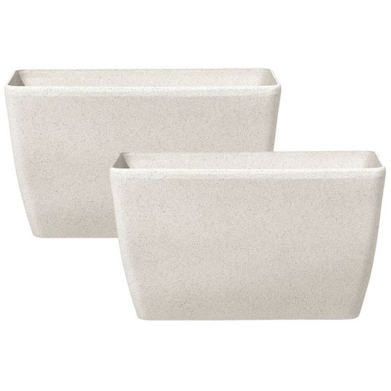Sæt med 2 plantekrukker BARIS 74 cm Beige