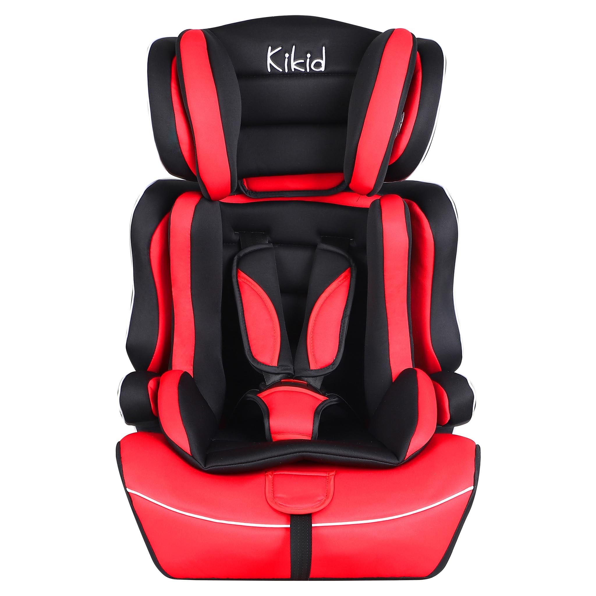 Kikid Autostol Basic 76-150cm R129, sort rød