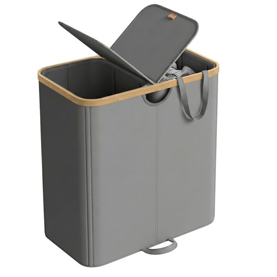 Songmics vasketøjssorterer, 2 rum, 150 L, LCB523
