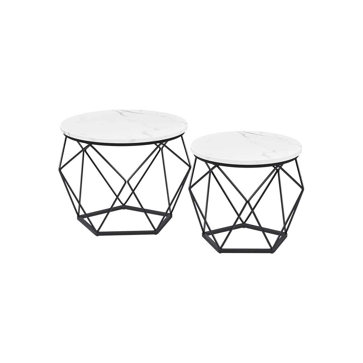 Vasagle sidebord, 2-pak, LET040