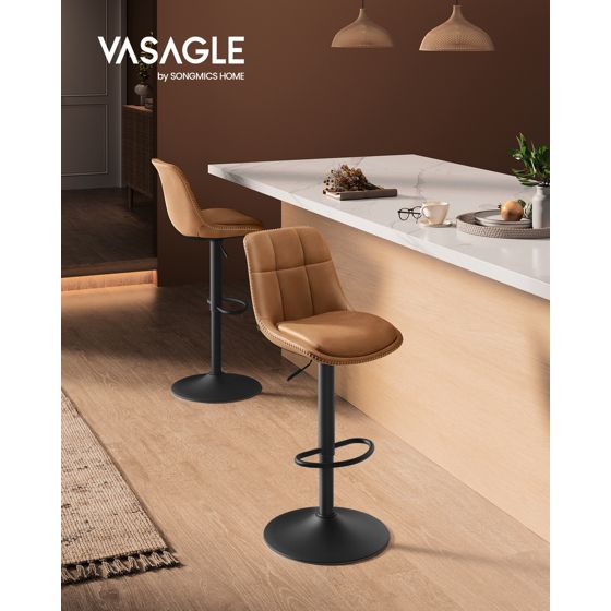 Vasagle barstole, 2-pak, justerbar, LJB095
