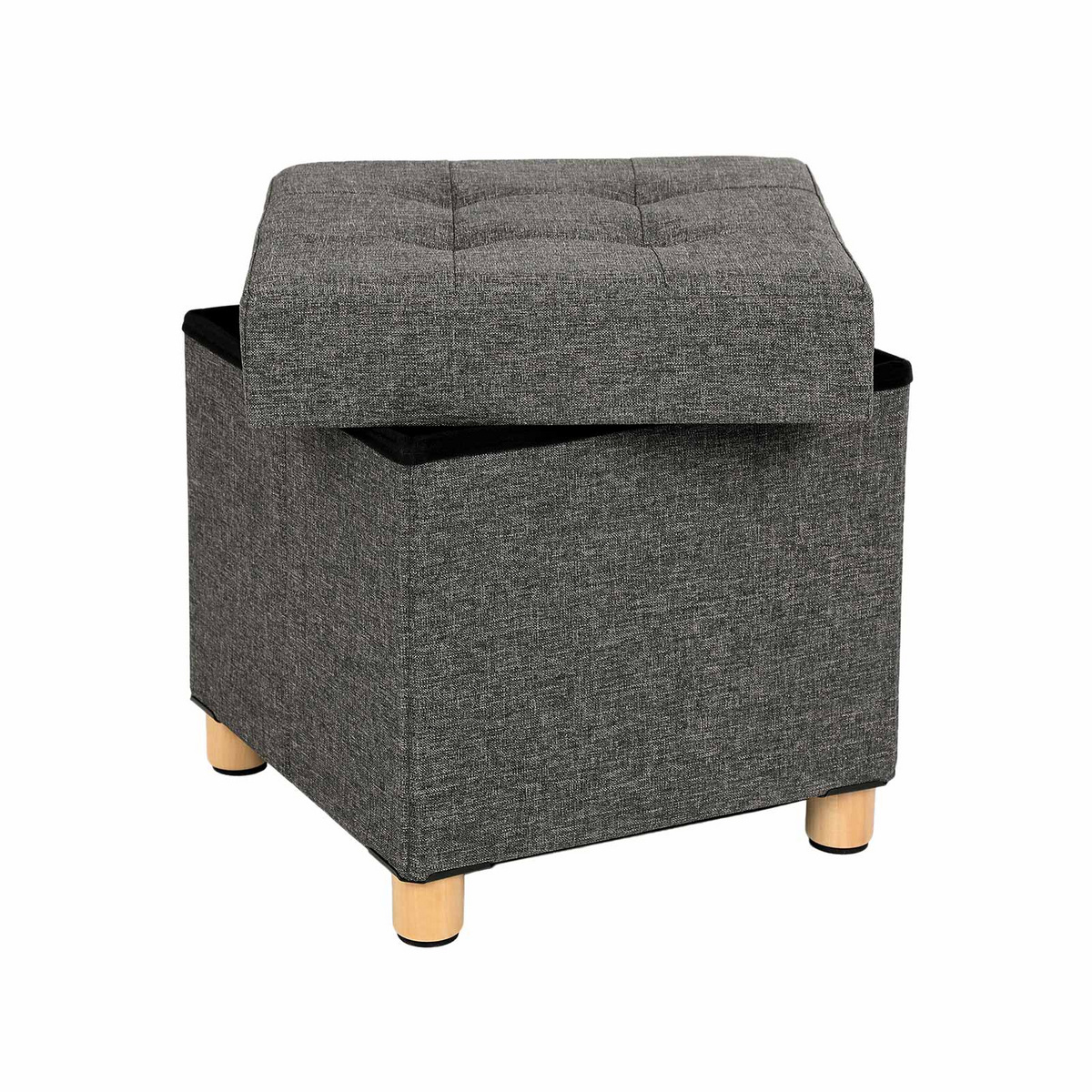 Songmics opbevaringspuf, sammenklappelig, LSF014
