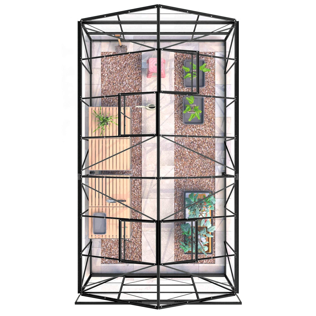 Lykke Kasvihuone Hybrid 11,3m2 black | Kasvihuoneet