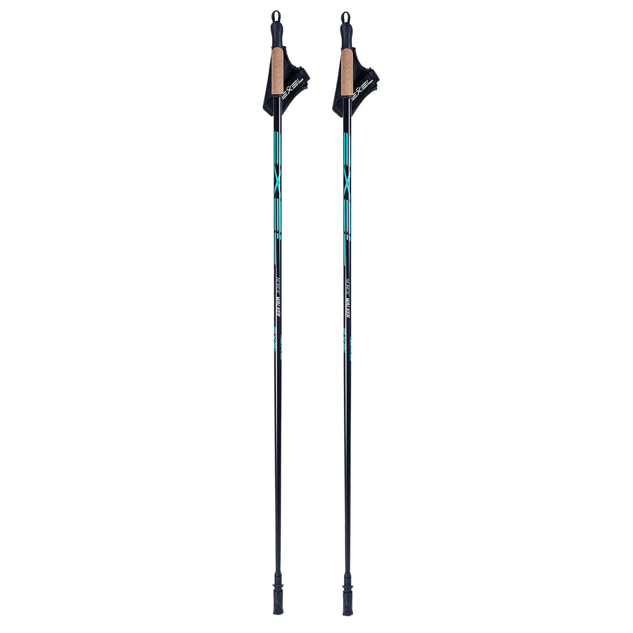 Exel Nordic Walker Gangstave Sort/Cyan