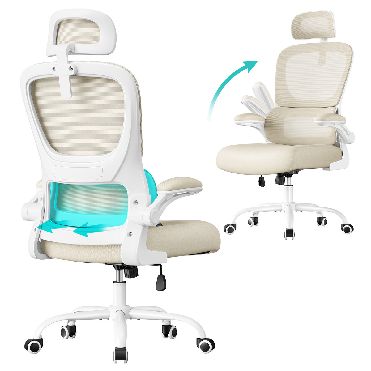 Songmics ergonomisk kontorstol, OBN041