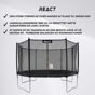 React trampolin 427cm med sikkerhedsnet