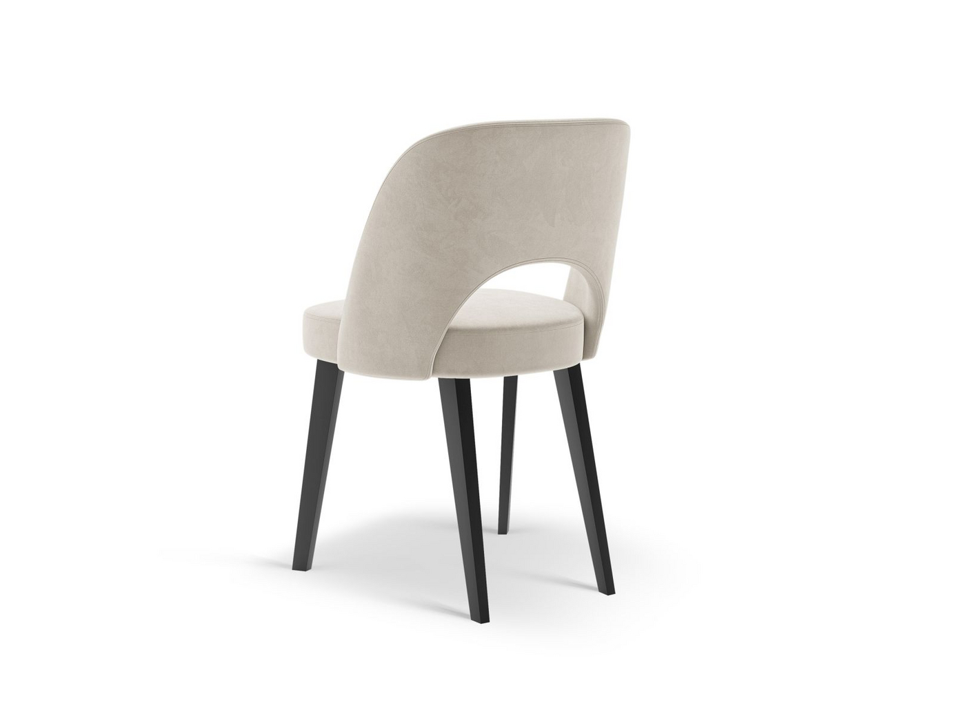 Cosmopolitan Design velourstol, "Bowe", 1-personers, 56 × 52 × 83 cm, Magic Velvet, sorte træben