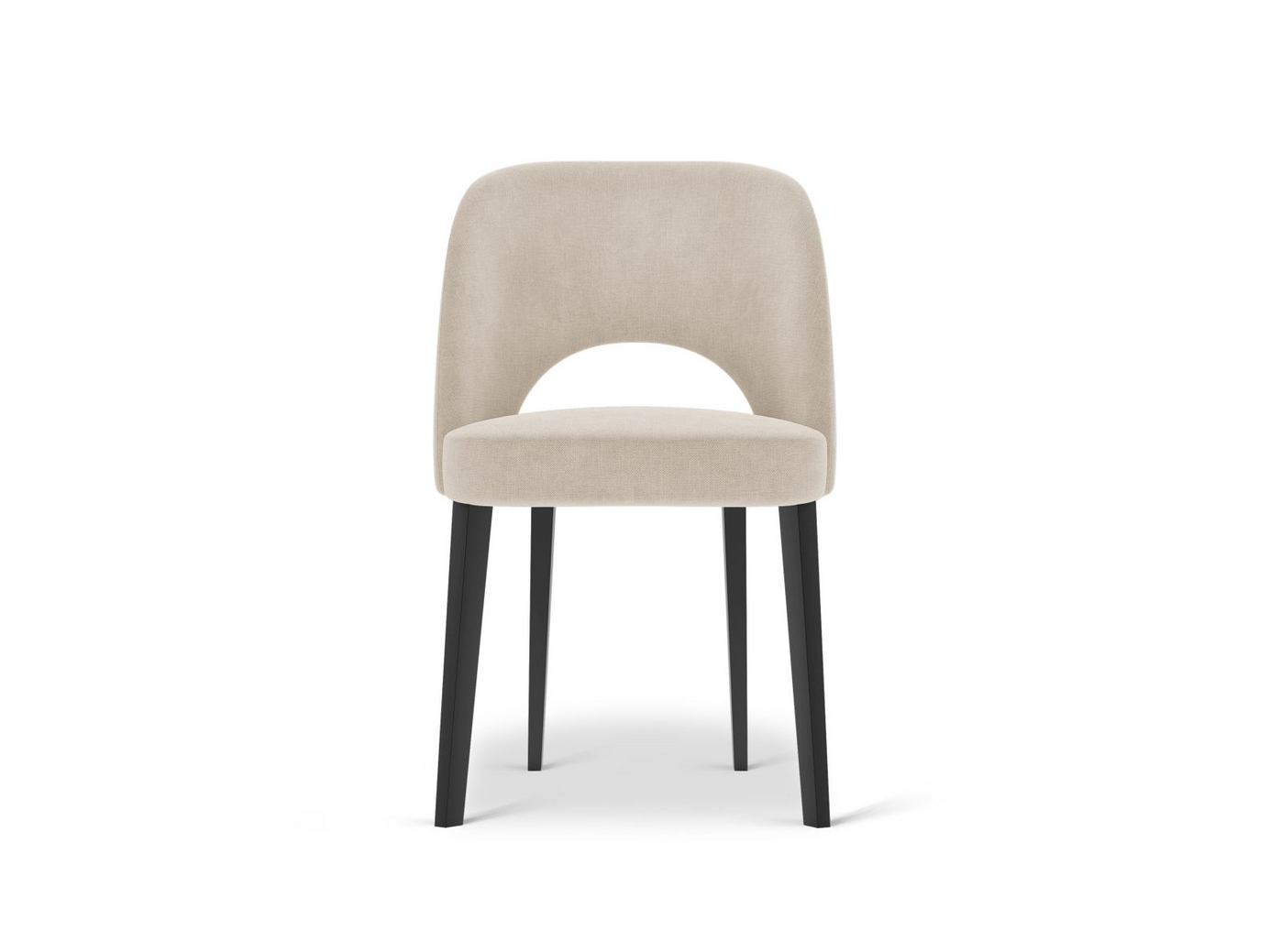 Cosmopolitan Design stol, "Bowe", 1-personers, 56 × 52 × 83 cm, Rebel, sorte træben