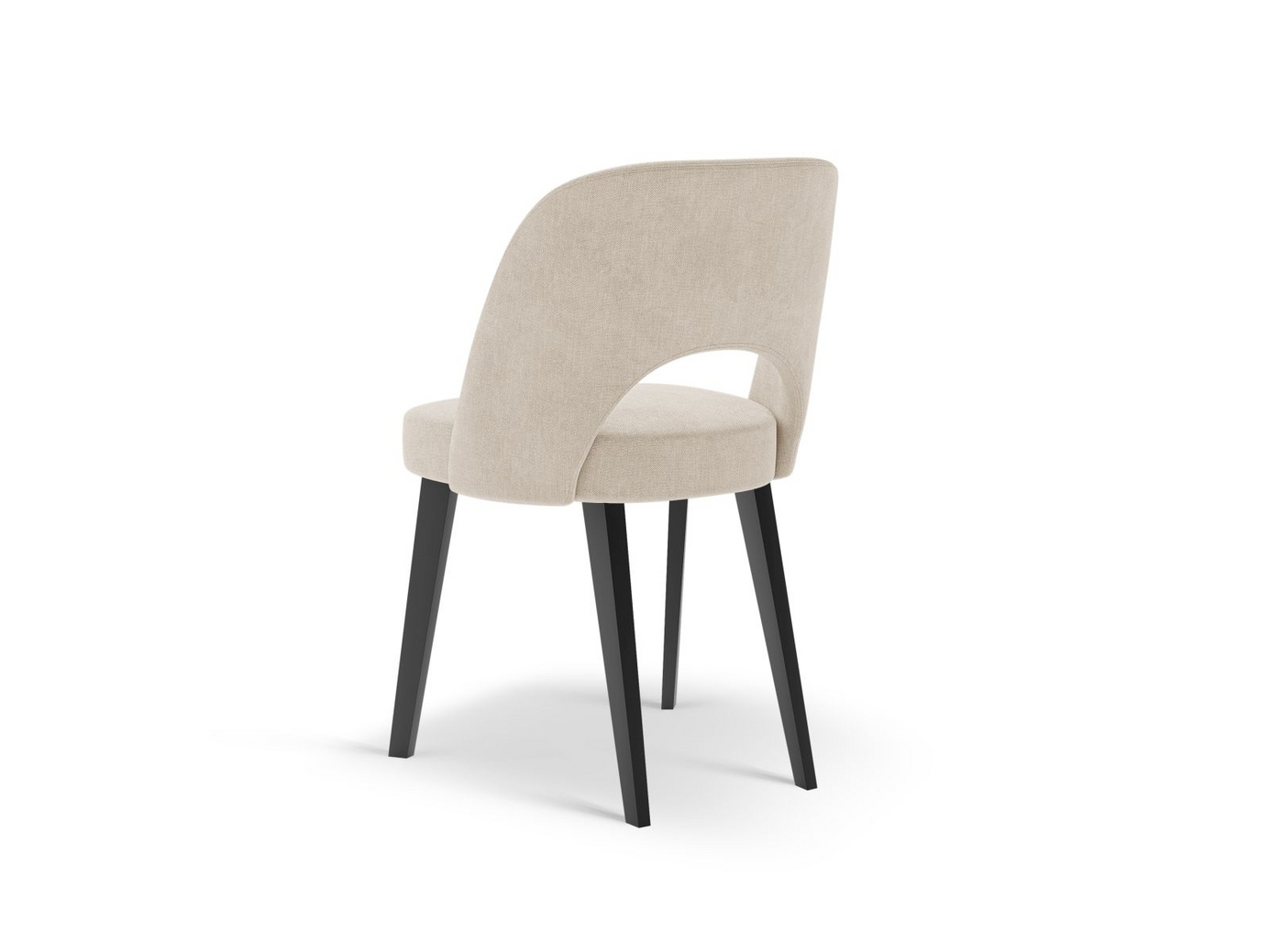 Cosmopolitan Design stol, "Bowe", 1-personers, 56 × 52 × 83 cm, Rebel, sorte træben