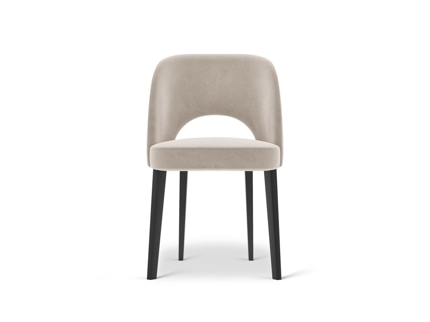 Cosmopolitan Design velourstol, "Bowe", 1-personers, 56 × 52 × 83 cm, Salvador, sorte træben