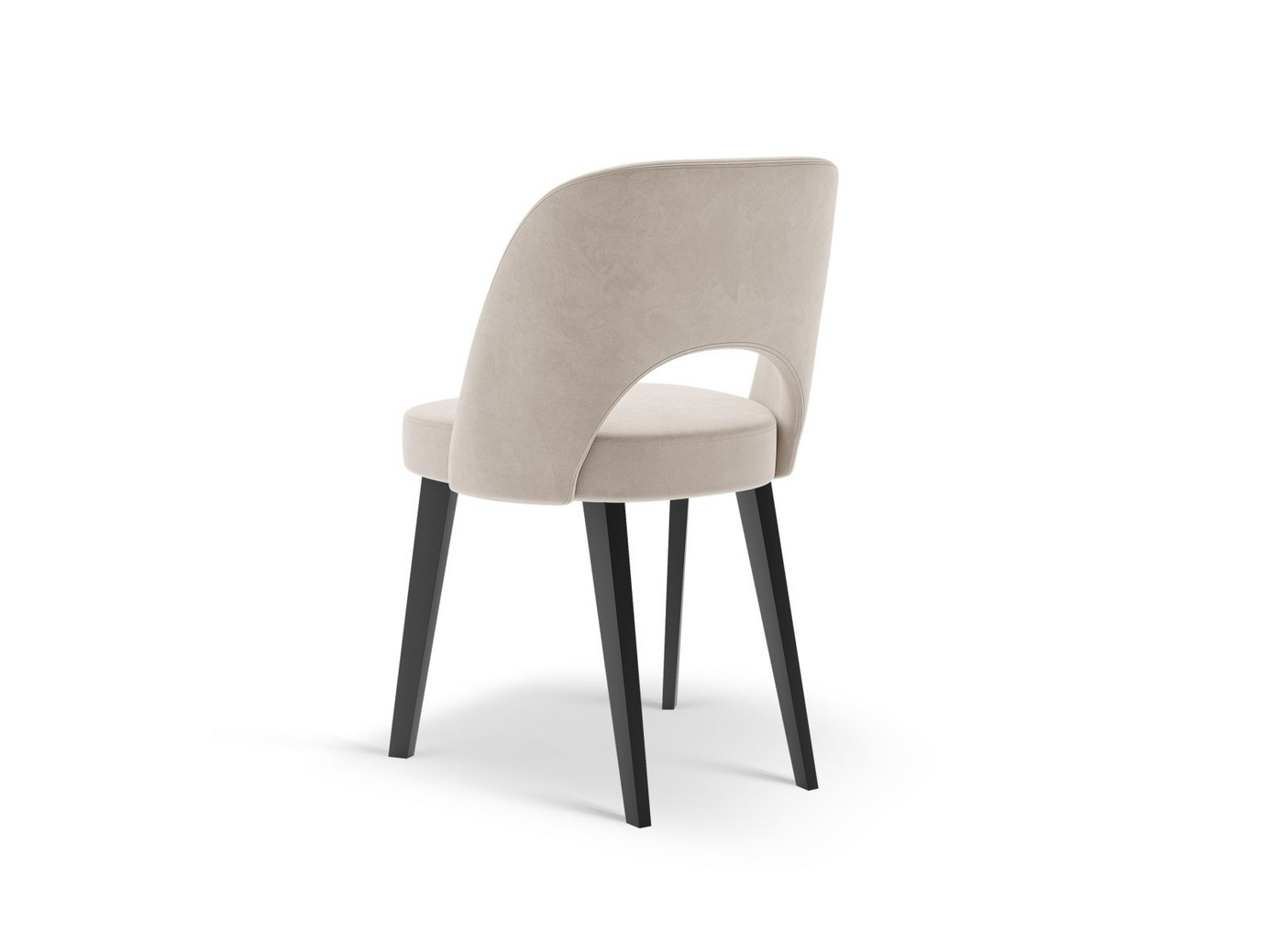 Cosmopolitan Design velourstol, "Bowe", 1-personers, 56 × 52 × 83 cm, Salvador, sorte træben