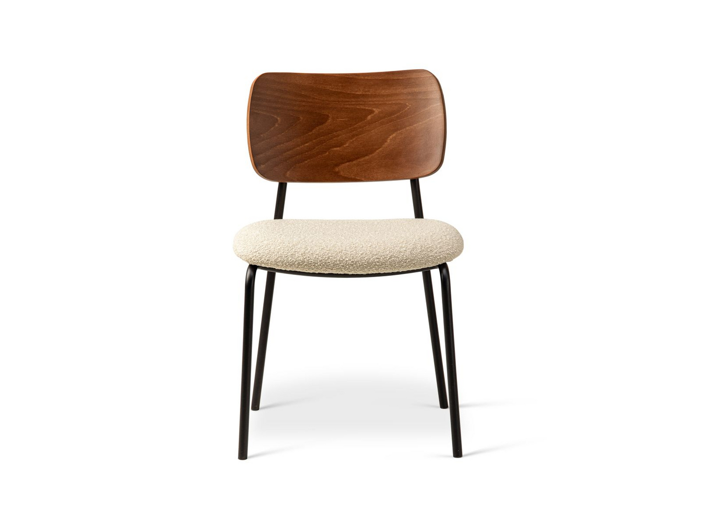 Cosmopolitan Design bouclé-stole, 2 stk., "Dina", 1-personers, 49 × 47 × 79 cm, Baloo, sorte metalben