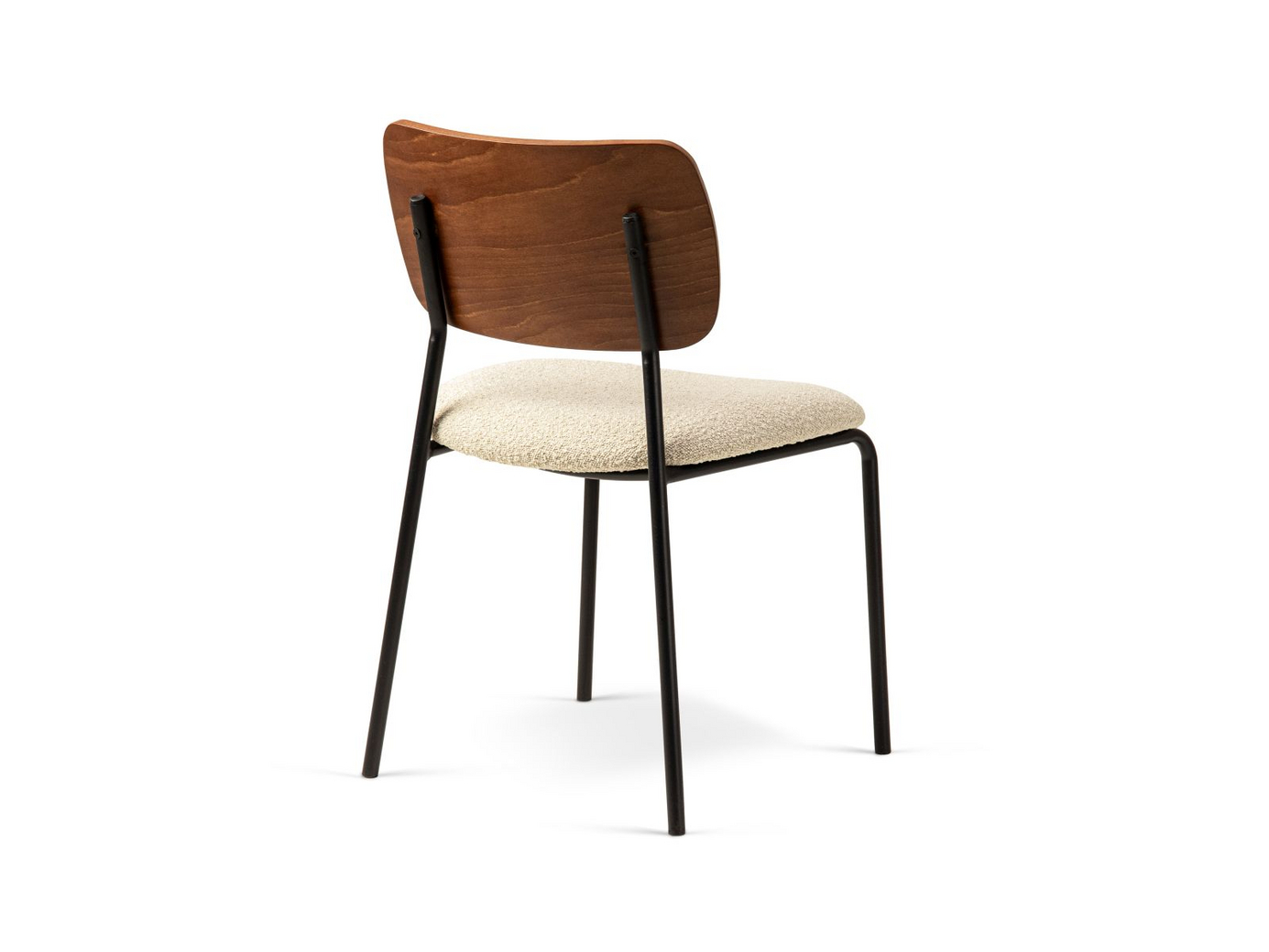 Cosmopolitan Design bouclé-stole, 2 stk., "Dina", 1-personers, 49 × 47 × 79 cm, Baloo, sorte metalben