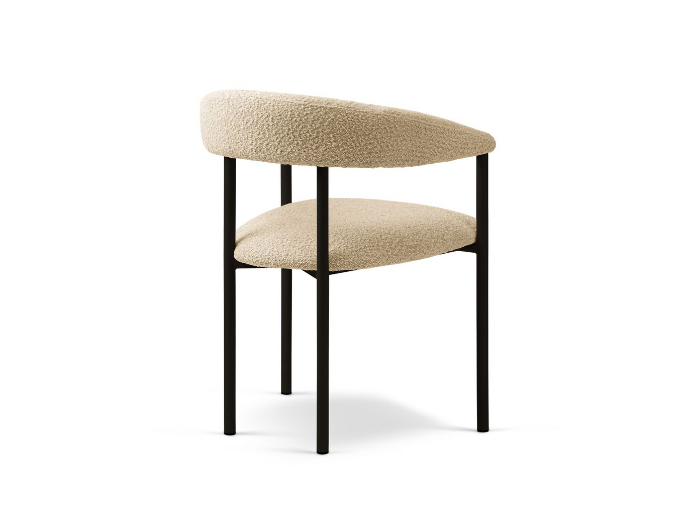 Cosmopolitan Design bouclé-stole, 2 stk., "Lea", 1-personers, 56,5 × 53,5 × 74 cm, Baloo, sorte ben