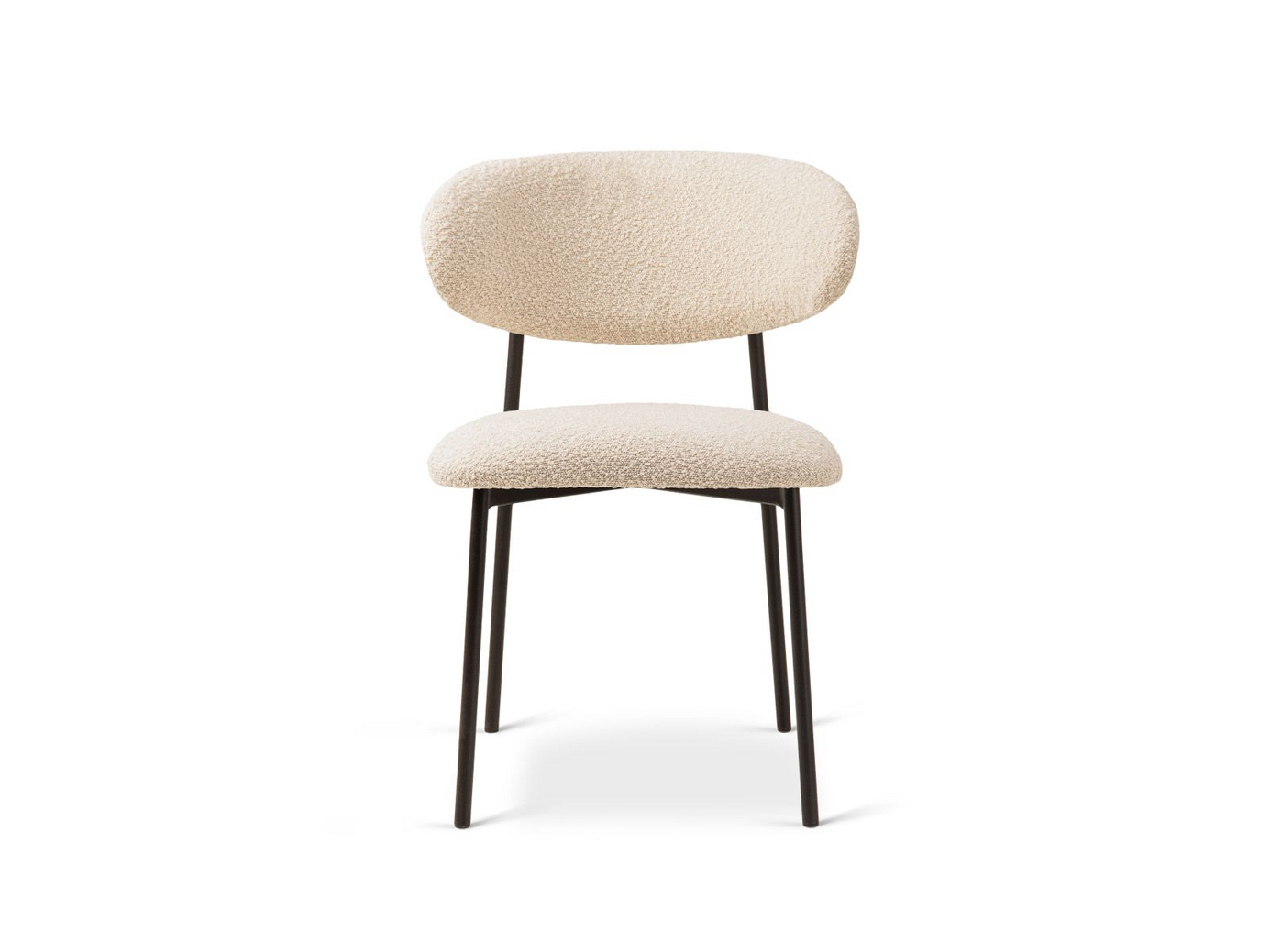 Cosmopolitan Design bouclé-stole, 2 stk., "Nina", 1-personers, 55 × 52 × 78 cm, Baloo, sorte metalben