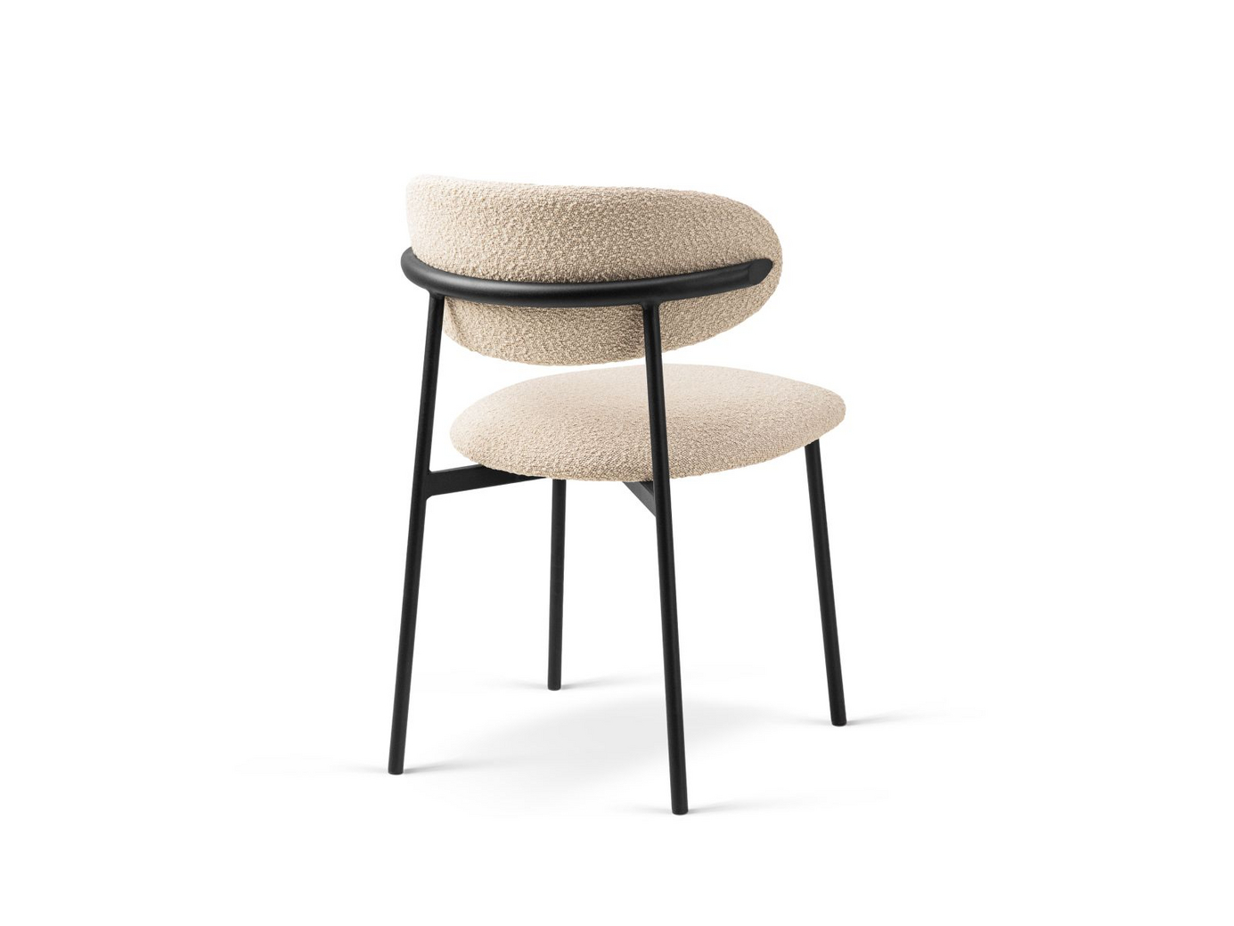 Cosmopolitan Design bouclé-stole, 2 stk., "Nina", 1-personers, 55 × 52 × 78 cm, Baloo, sorte metalben
