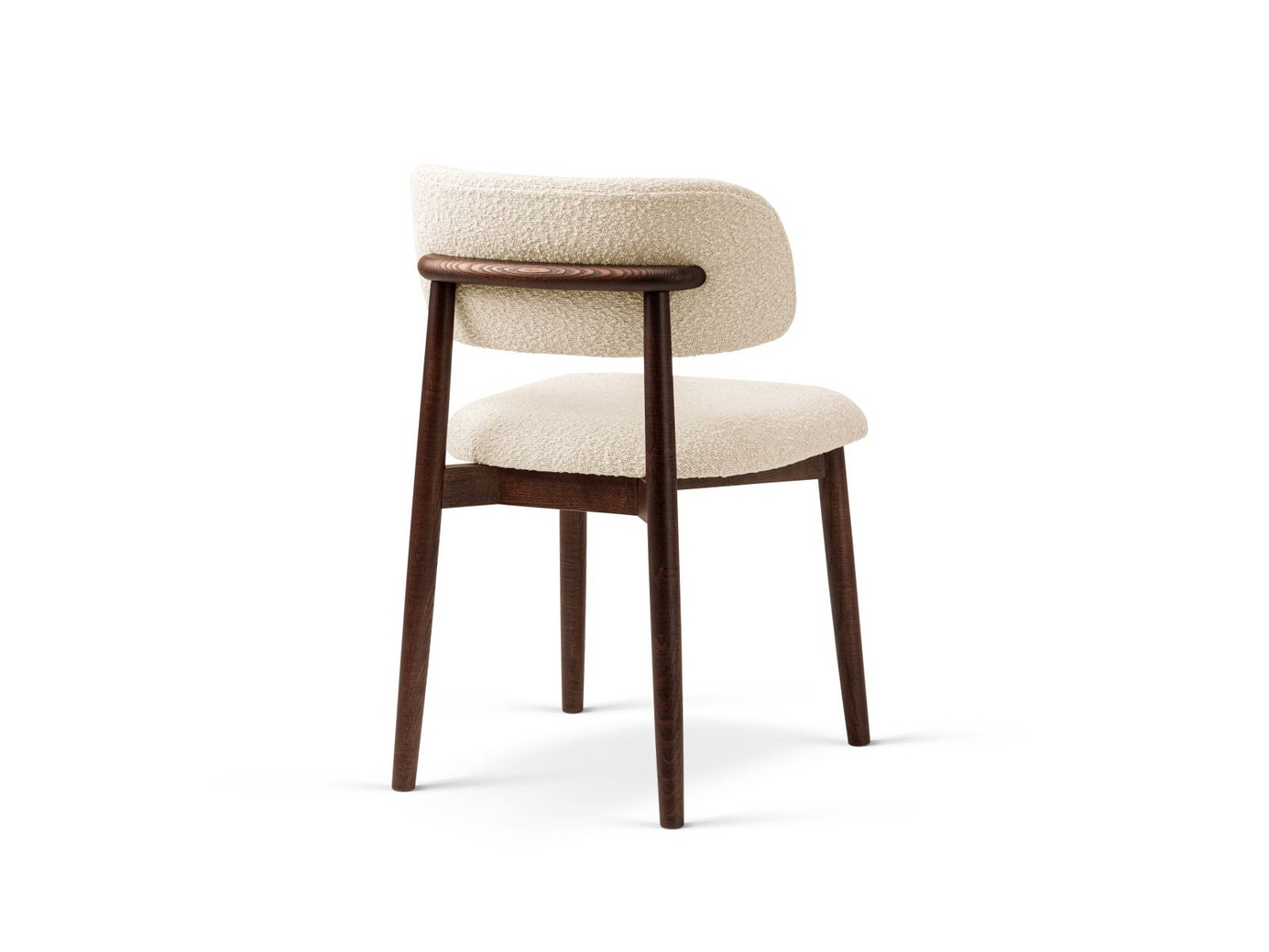 Cosmopolitan Design bouclé-stole, 2 stk., "Evan", 1-personers, 49,5 × 51 × 77 cm, Baloo, valnøddeben