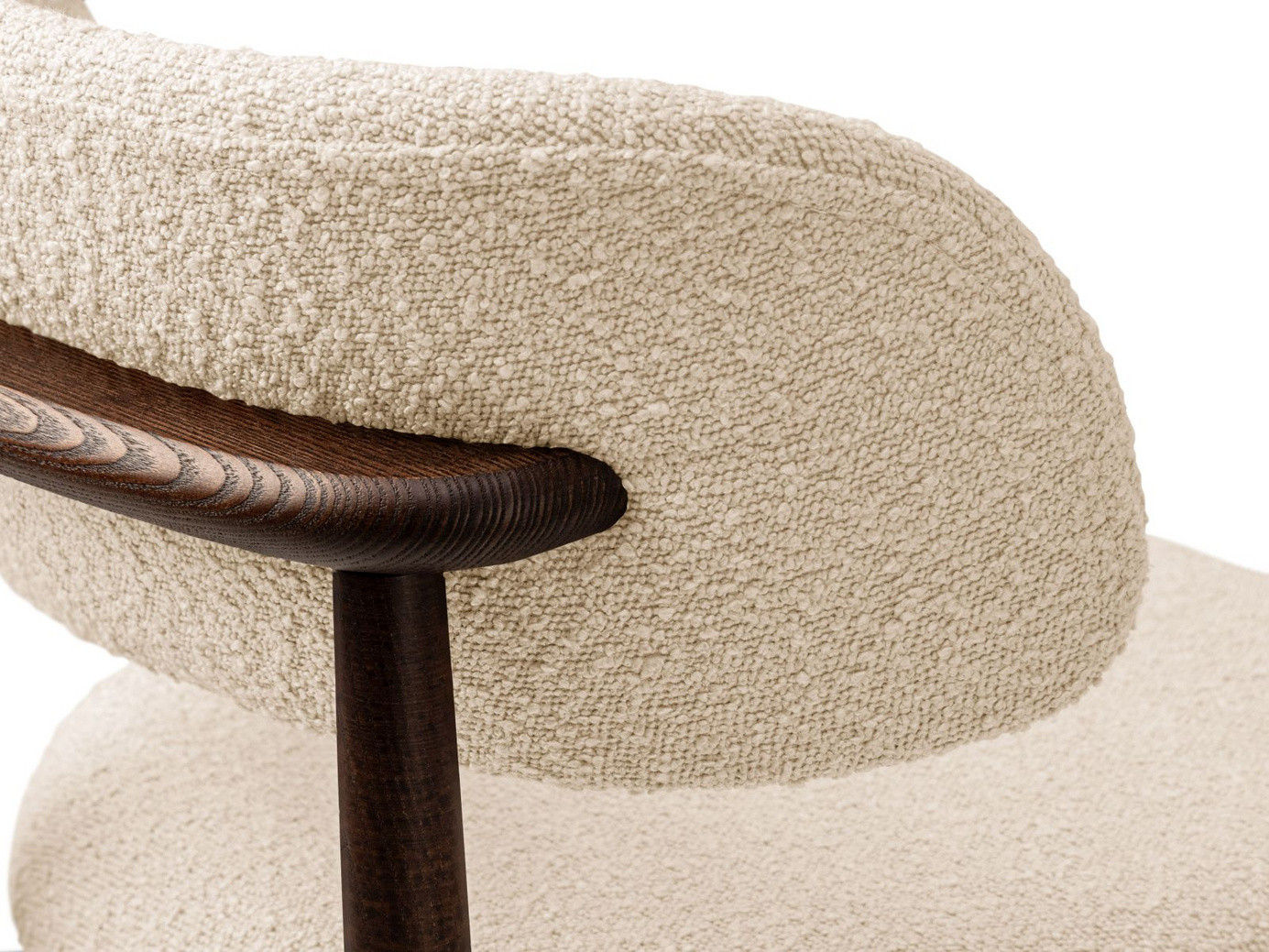 Cosmopolitan Design bouclé-stole, 2 stk., "Evan", 1-personers, 49,5 × 51 × 77 cm, Baloo, valnøddeben