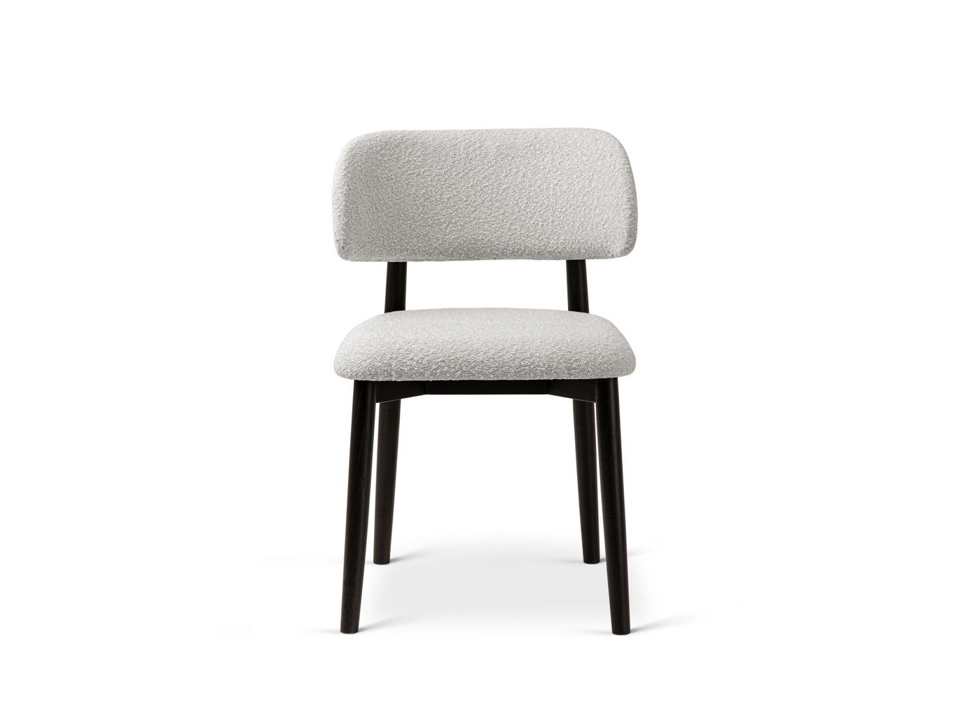 Cosmopolitan Design bouclé-stole, 2 stk., "Evan", 1-personers, 49,5 × 51 × 77 cm, Baloo, ben i sort bøg