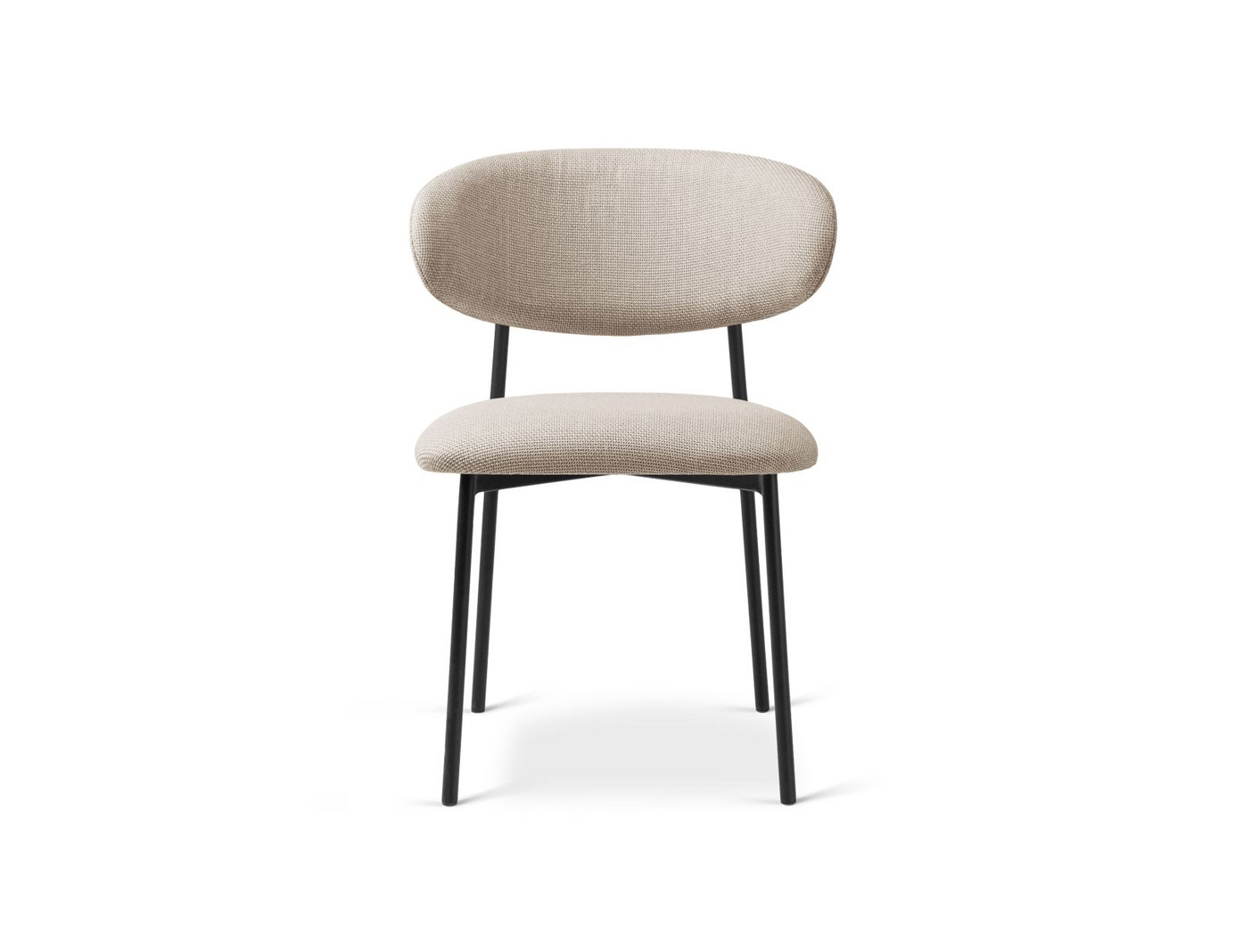 Cosmopolitan Design stole, 2 stk., "Nina", 1-personers, 55 × 52 × 78 cm, Bjorn, sorte metalben